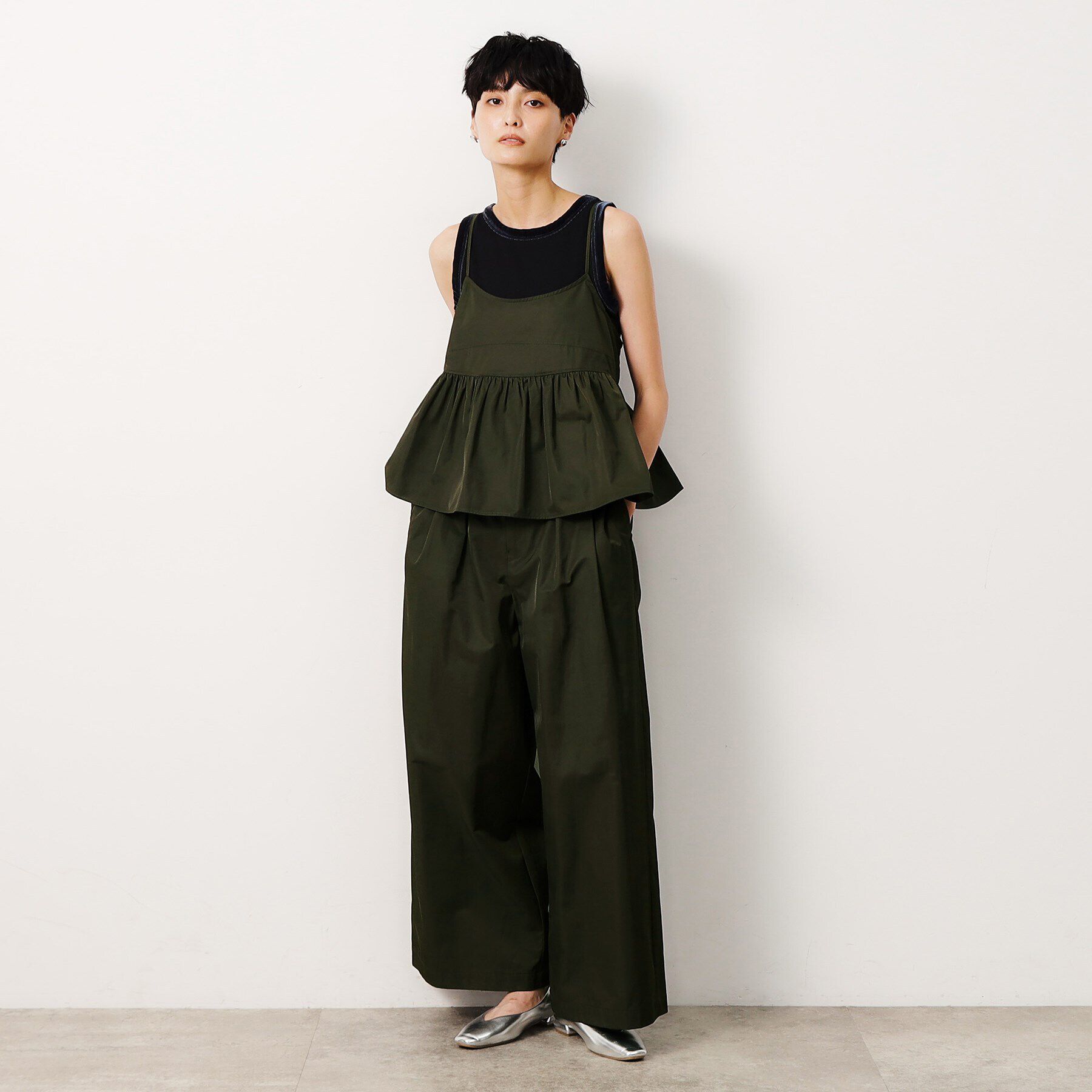 OPAQUE.CLIP「ペプラムキャミブラウス／セットアップ対応【洗濯機洗い可】」|シャツ・ブラウス|