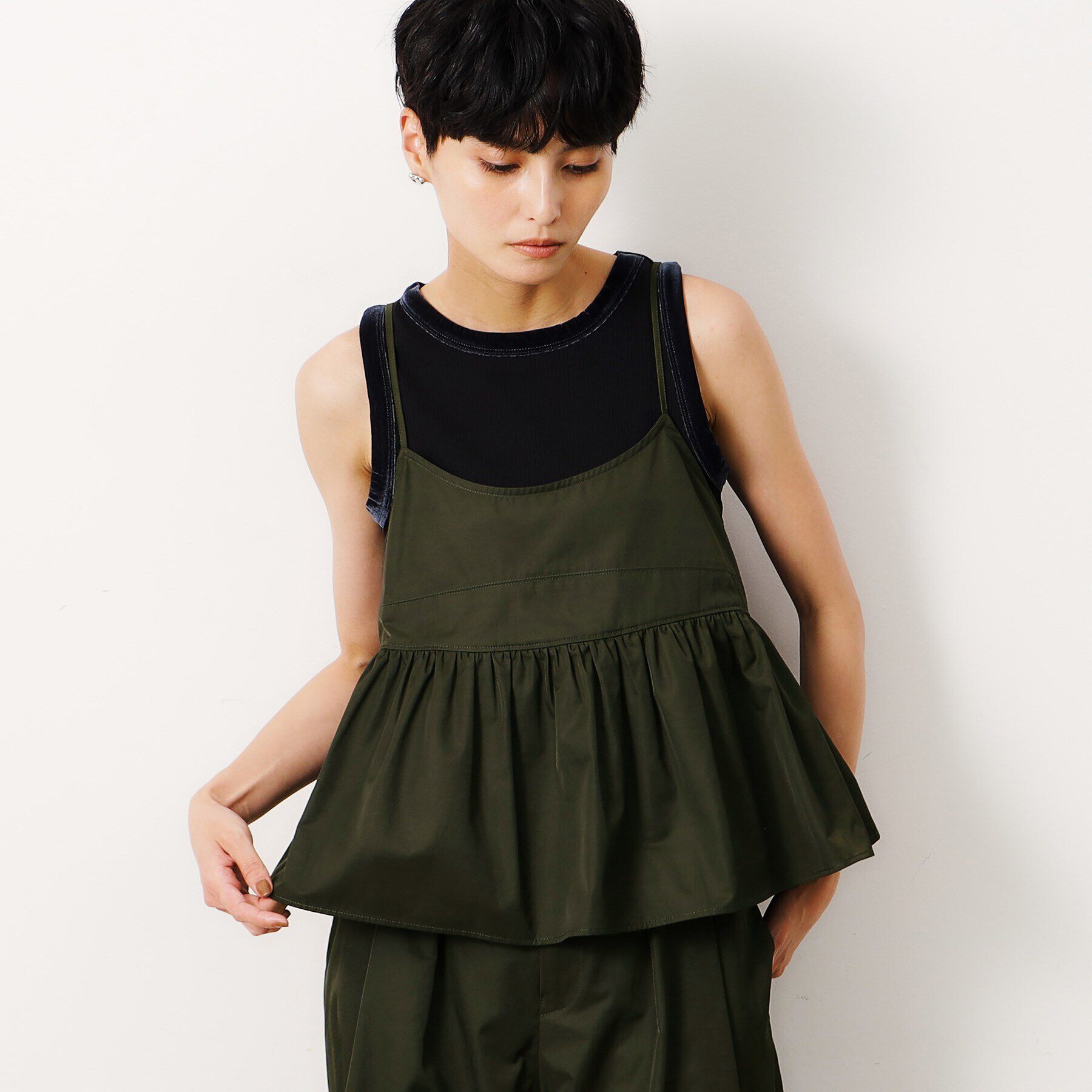 OPAQUE.CLIP「ペプラムキャミブラウス／セットアップ対応【洗濯機洗い可】」|シャツ・ブラウス|