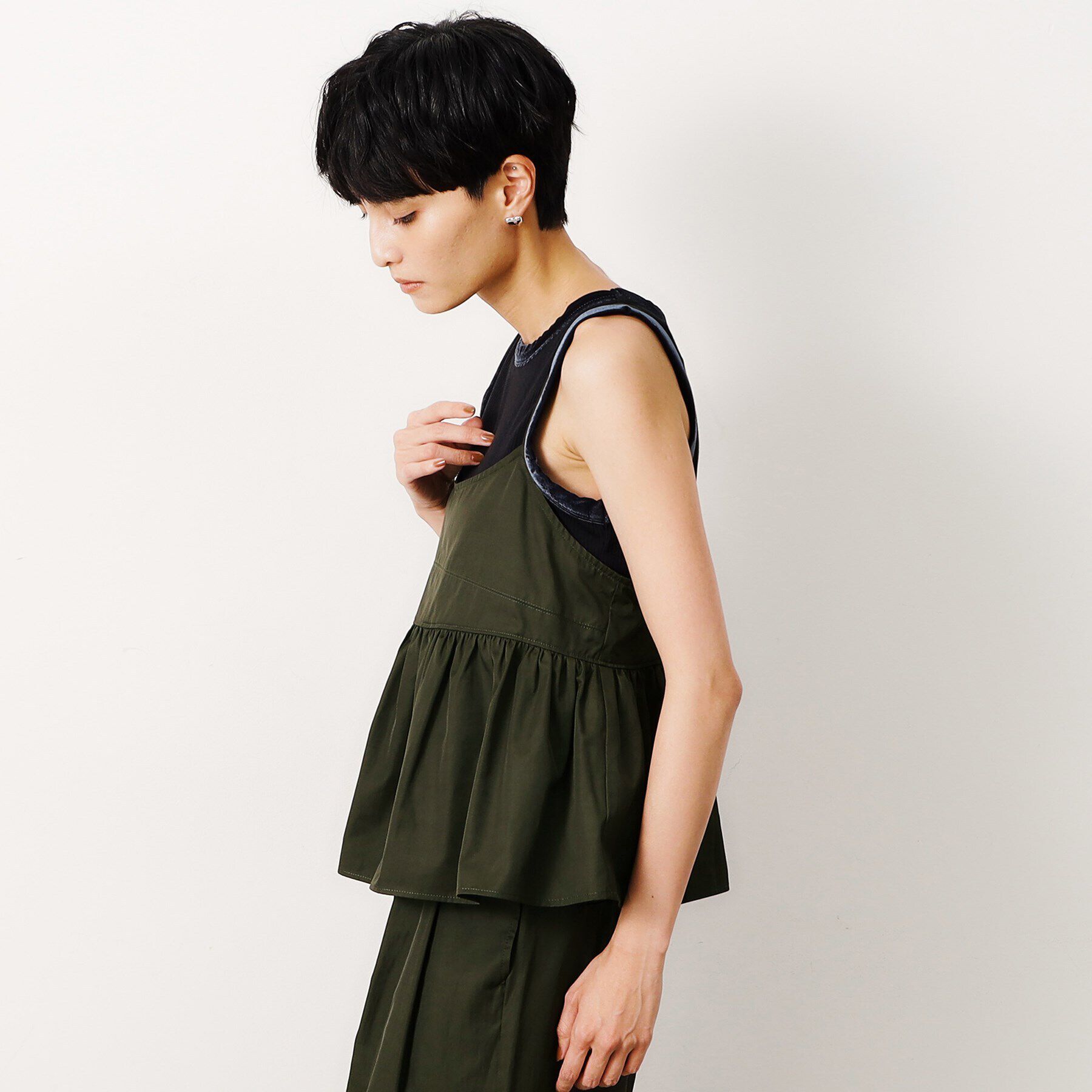 OPAQUE.CLIP「ペプラムキャミブラウス／セットアップ対応【洗濯機洗い可】」|シャツ・ブラウス|