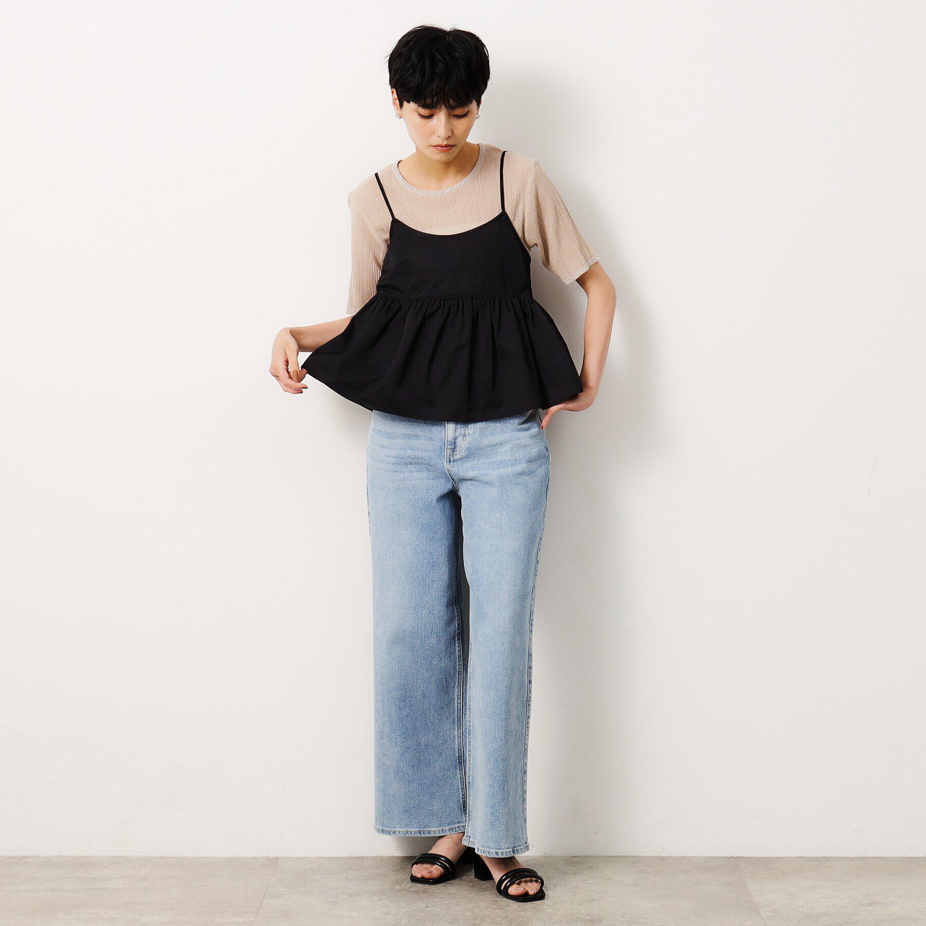 OPAQUE.CLIP「ペプラムキャミブラウス／セットアップ対応【洗濯機洗い可】」|シャツ・ブラウス|