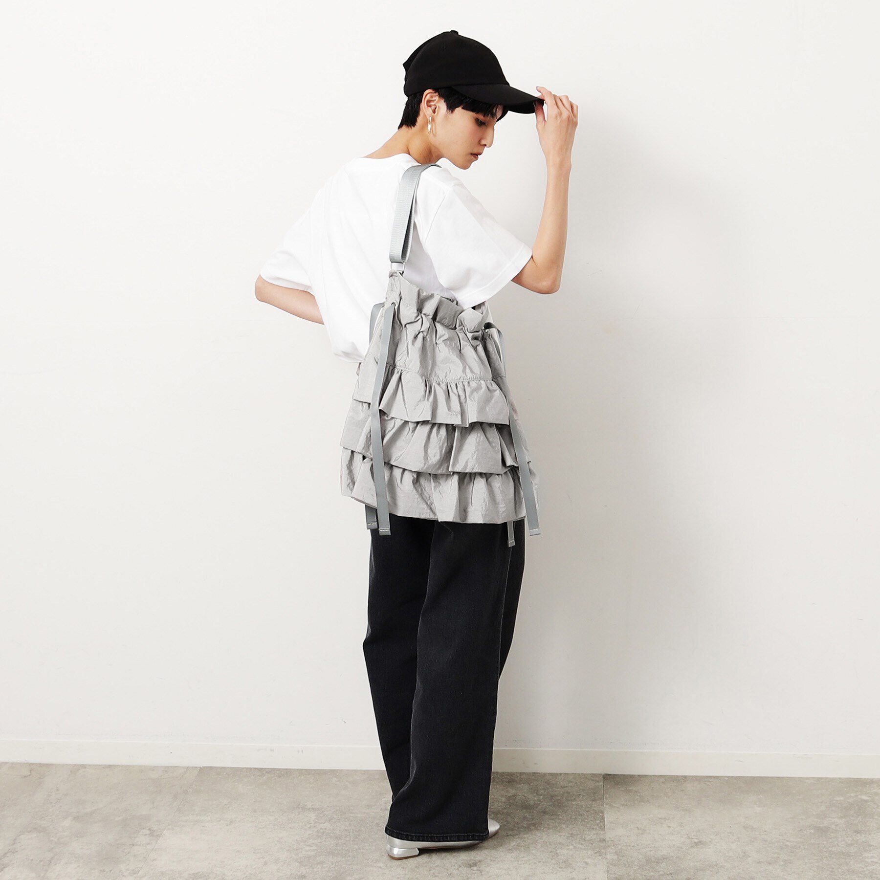 OPAQUE.CLIP「【2WAY／A4サイズ対応】ドロストリボンフリルティアードショルダーバッグ」|ショルダー・メッセンジャー|