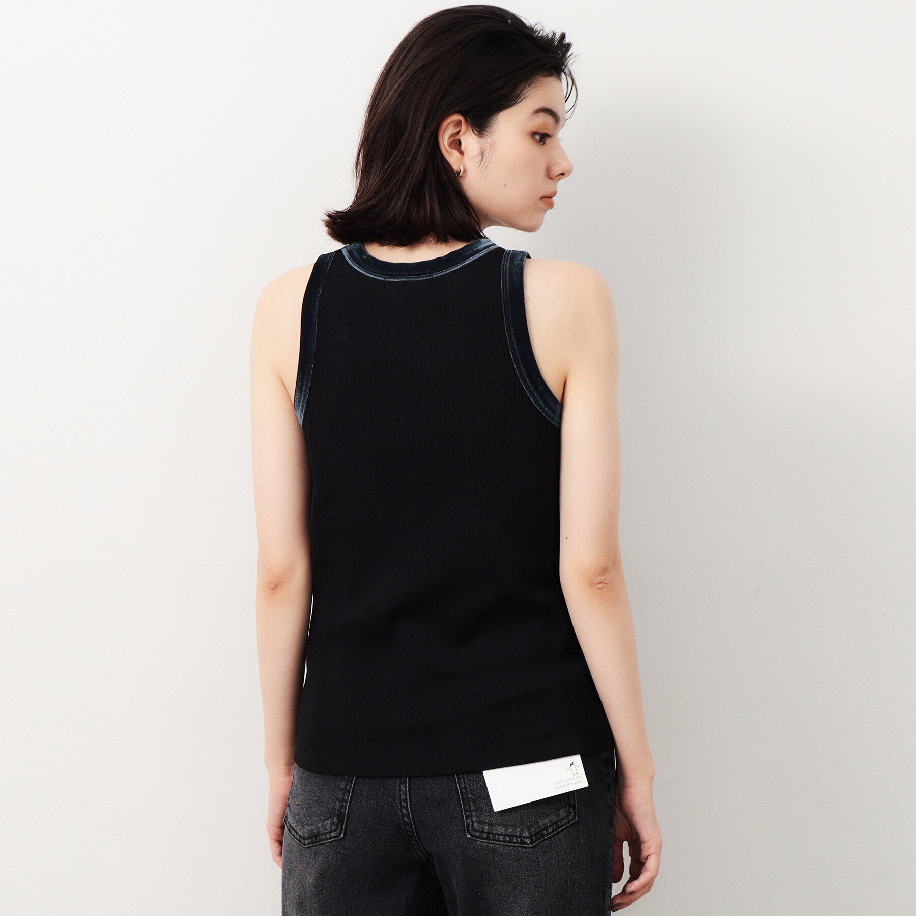 OPAQUE.CLIP「《VERY掲載》ベロア使いリブタンクトップ【洗濯機洗い可】」|キャミソール|