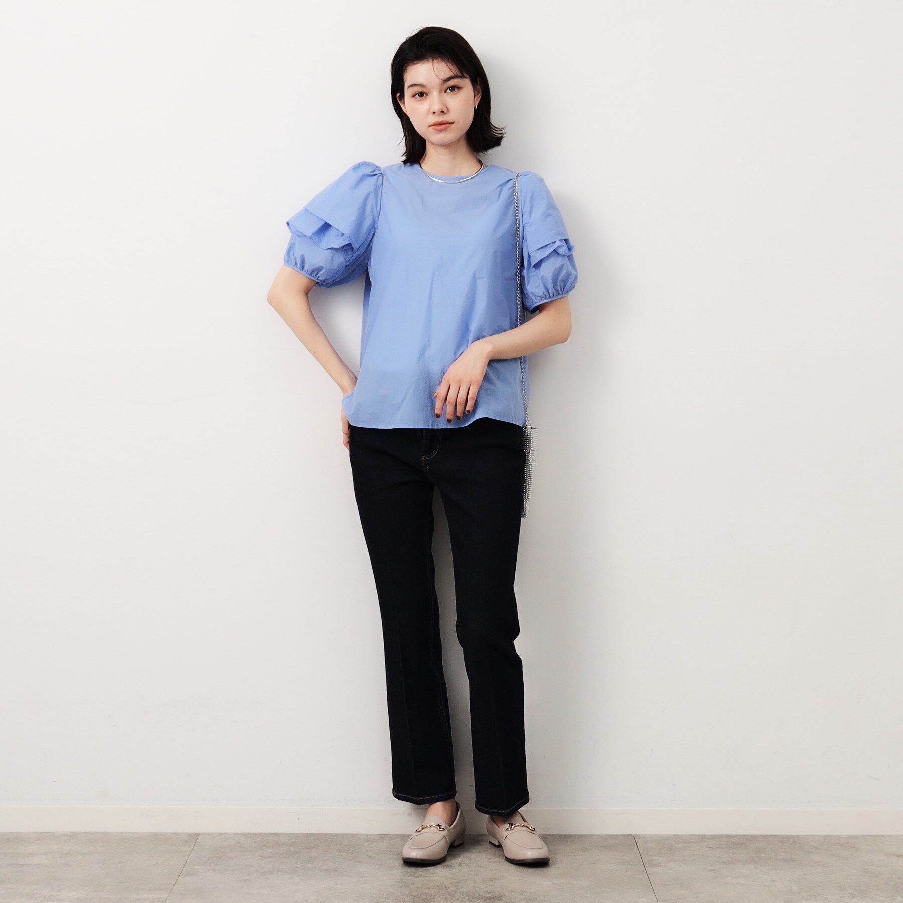 OPAQUE.CLIP「《美人百花掲載》フリル重ねスリーブブラウス【洗濯機洗い可】」|シャツ・ブラウス|