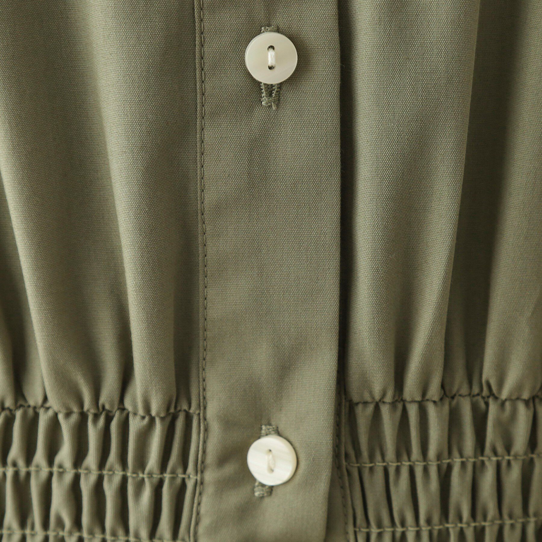 OPAQUE.CLIP「ウエストシャーリング シャツワンピース【洗濯機洗い可】」|ワンピース|