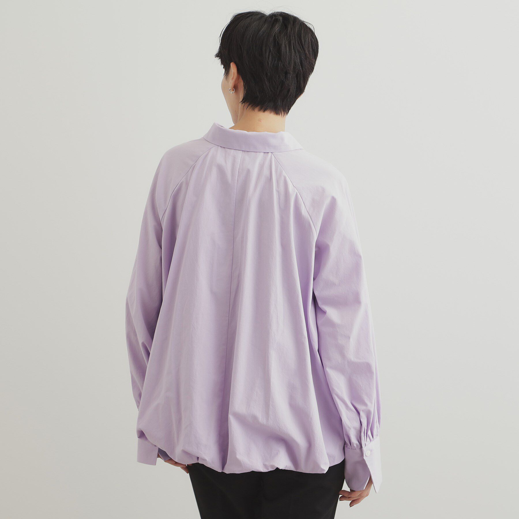 OPAQUE.CLIP「裾バルーンスキッパーシャツ【洗濯機洗い可】」|シャツ・ブラウス|