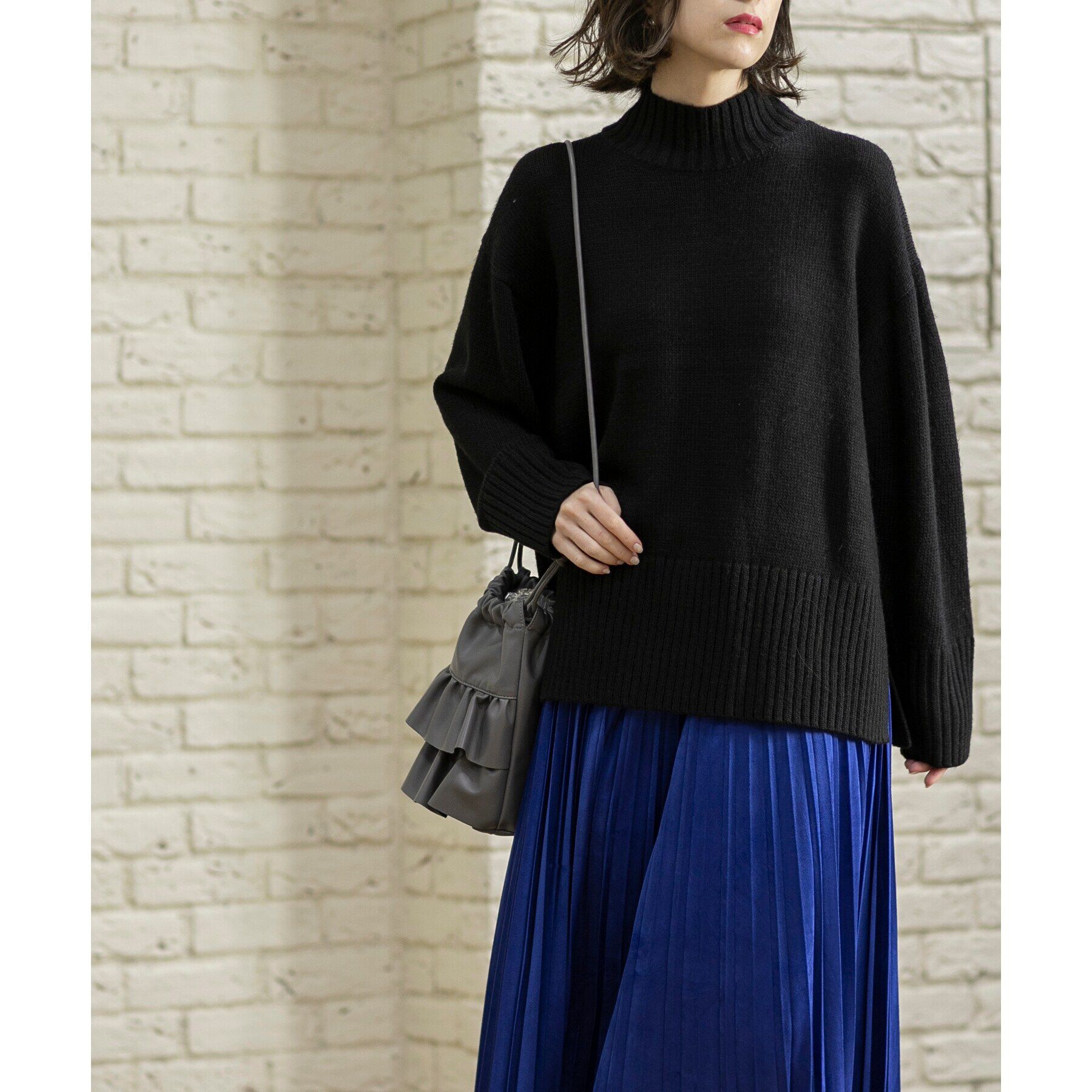 OPAQUE.CLIP「【長さ調整可能】合皮ティアードフリルミニショルダーバッグ」|ショルダー・メッセンジャー|