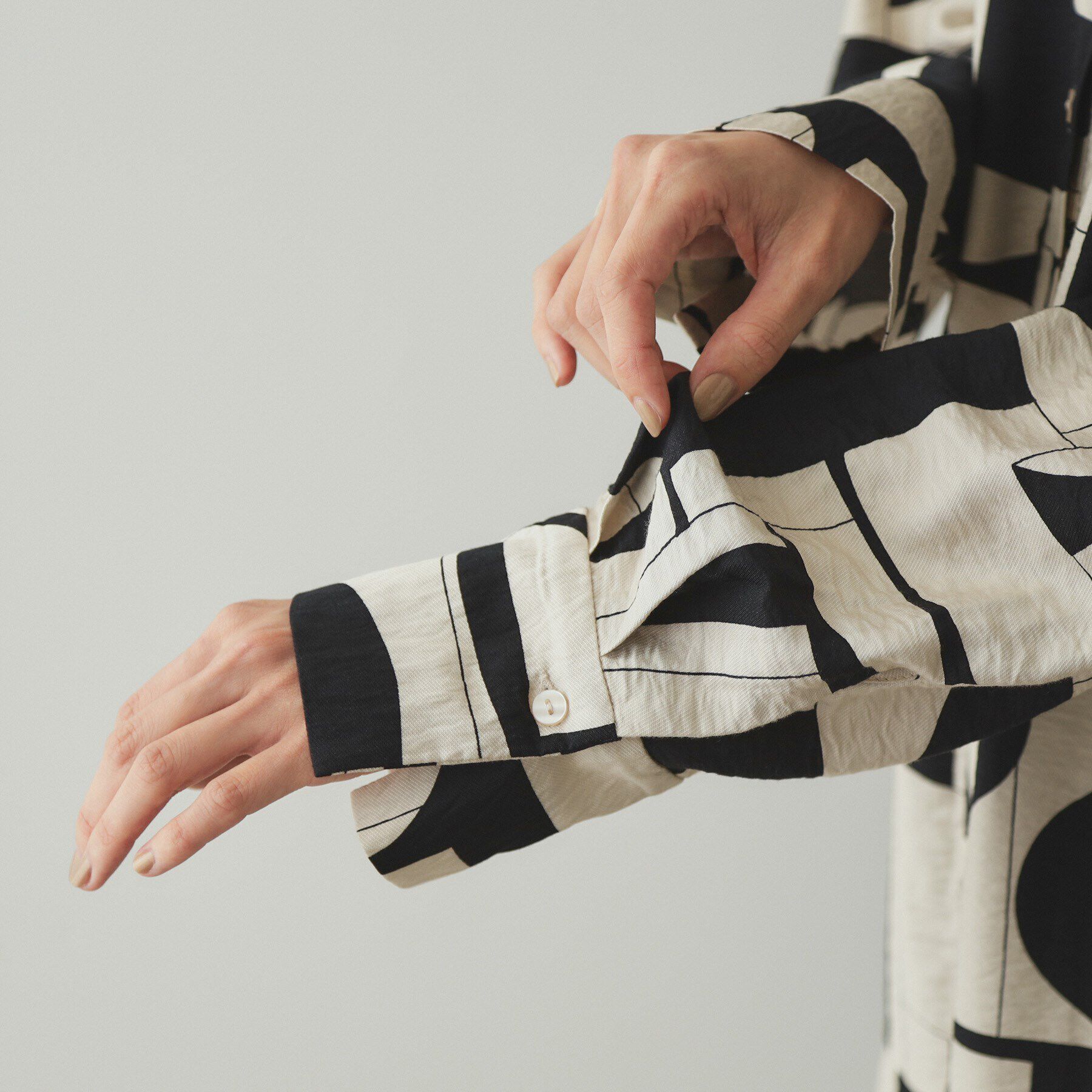 OPAQUE.CLIP「ジオメトリック/レオパードプリントワンピース」|ワンピース|