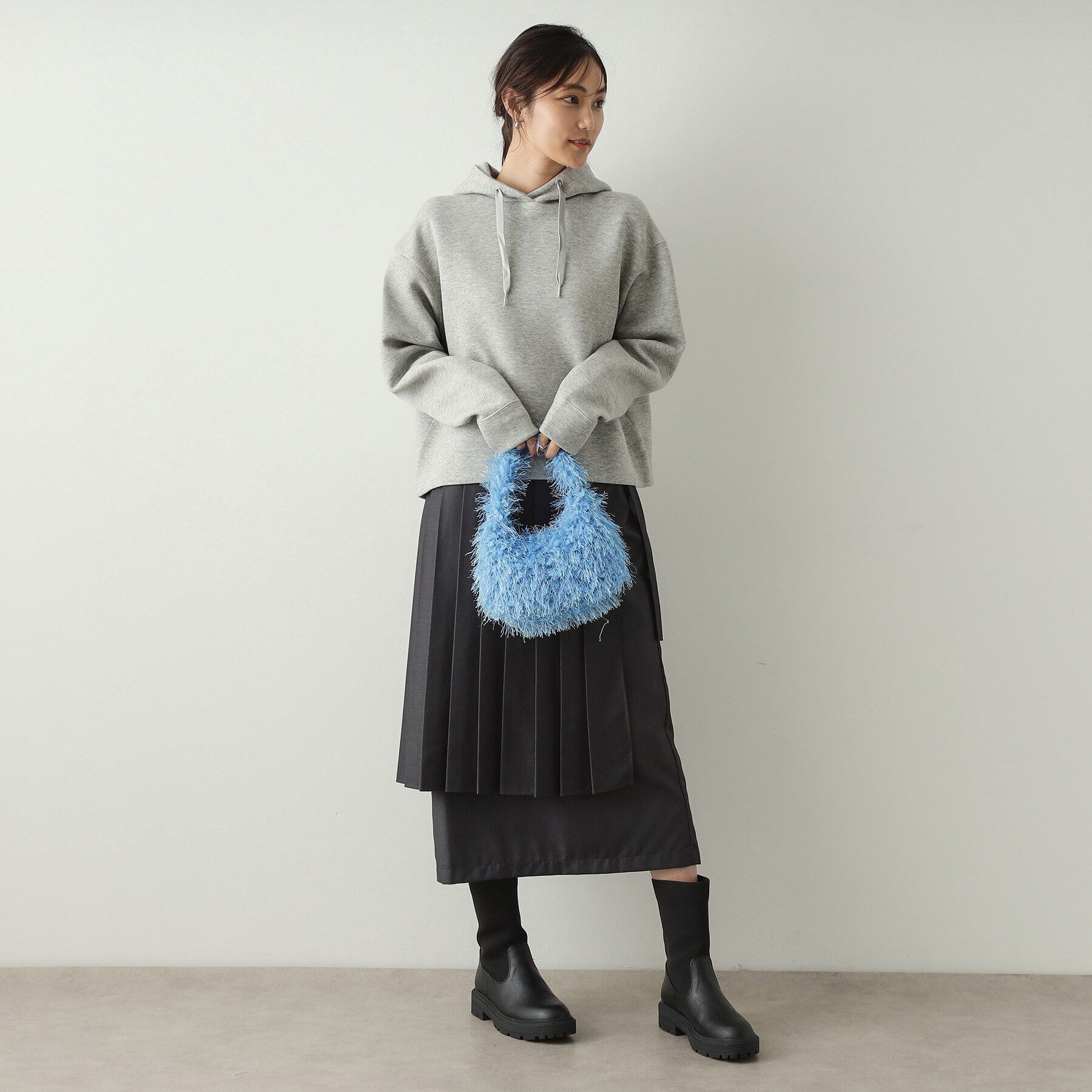 OPAQUE.CLIP「≪ツインセット≫プリーツラップ&times;ナロースカート【洗濯機洗い可】」|スカート|