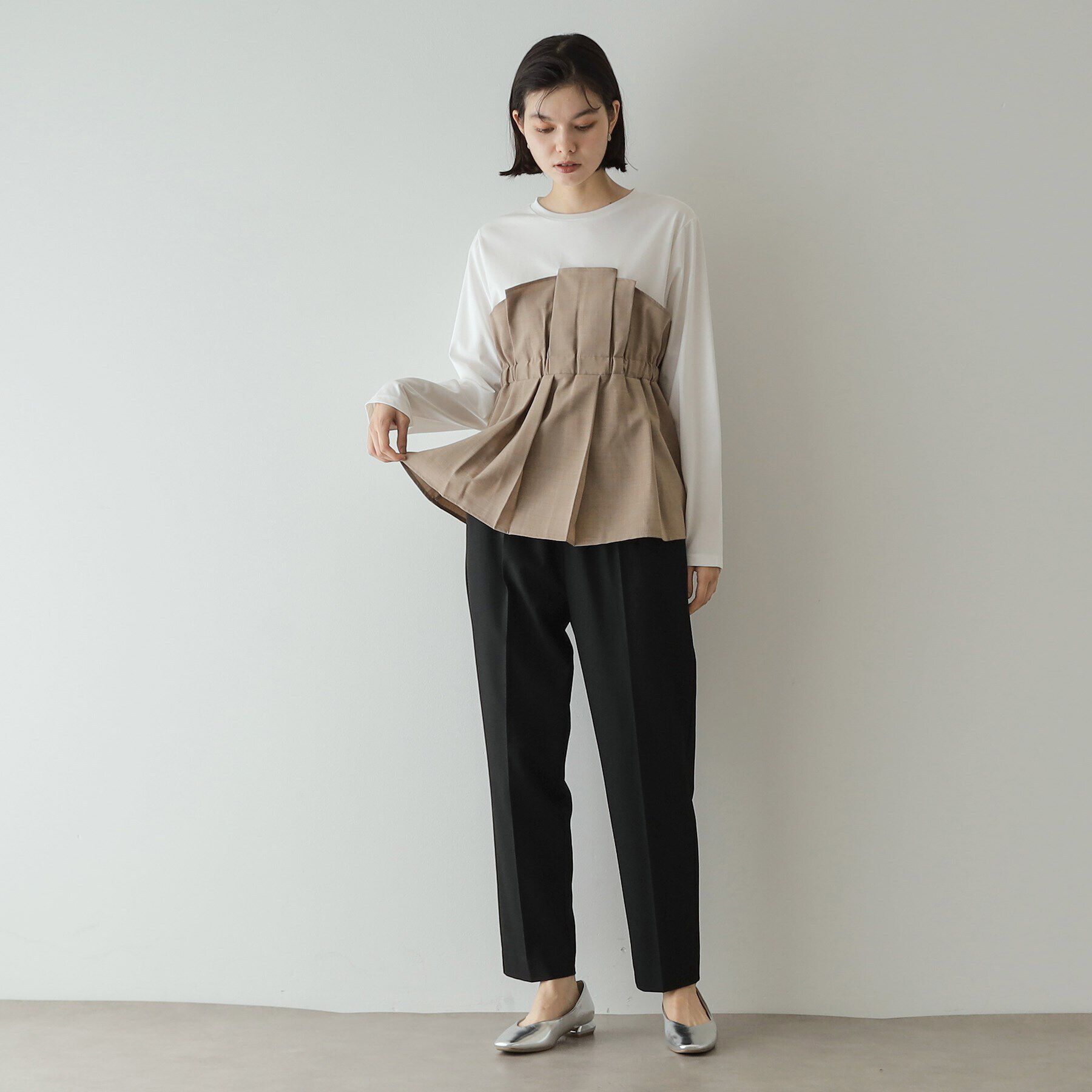 OPAQUE.CLIP「ビスチェドッキングカットソー【洗濯機洗い可】」|Tシャツ・カットソー|