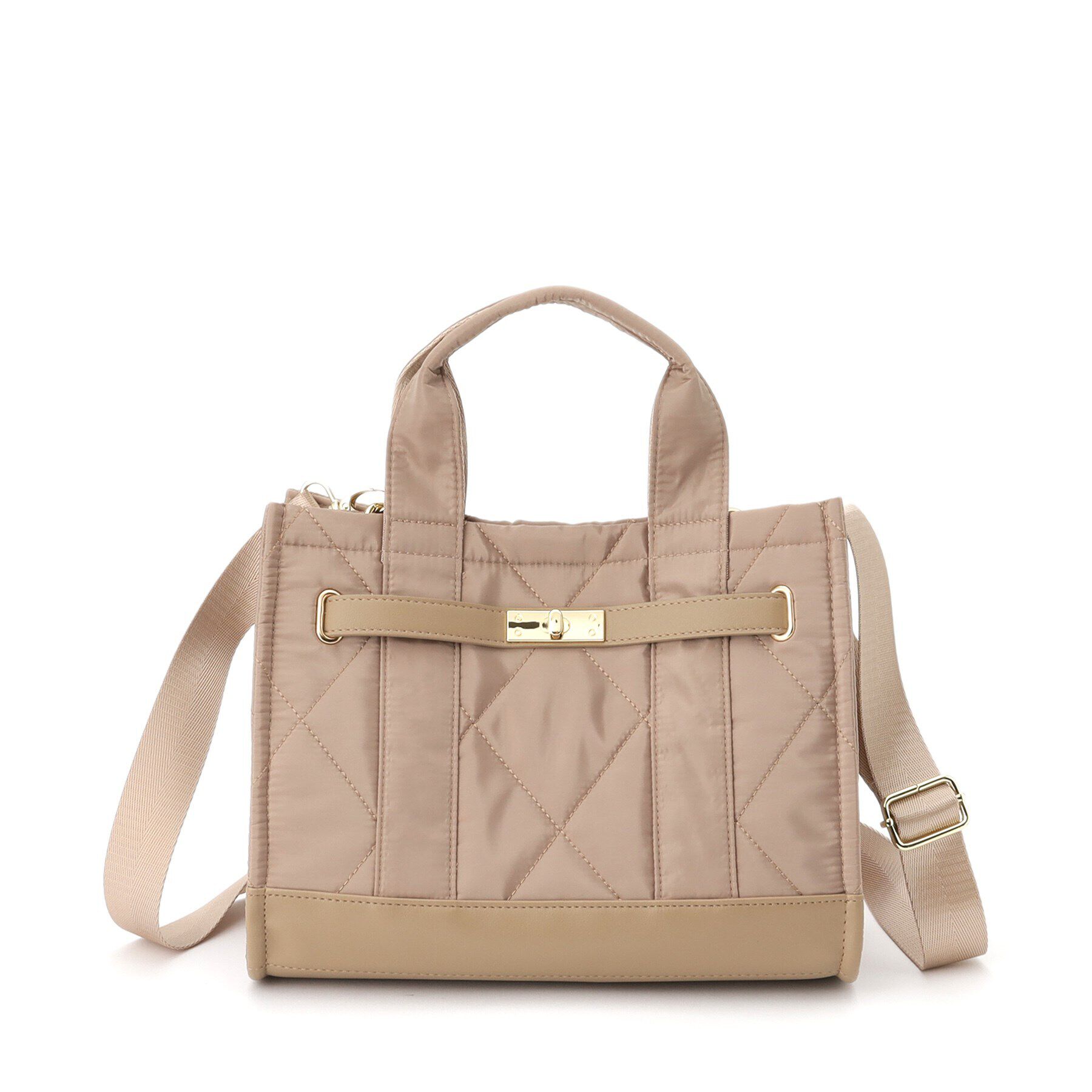 OPAQUE.CLIP「【2WAY】ダイヤキルティングスクエアミドルショルダーバッグ」|トートバッグ|