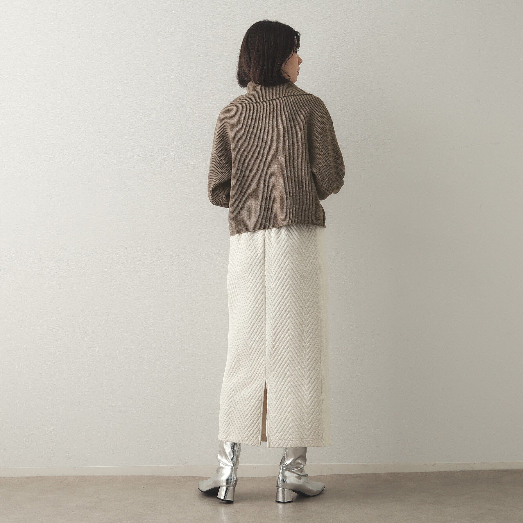 OPAQUE.CLIP「ダブルZIPミドルゲージニットカーディガン【洗濯機洗い可】」|ニット・セーター|