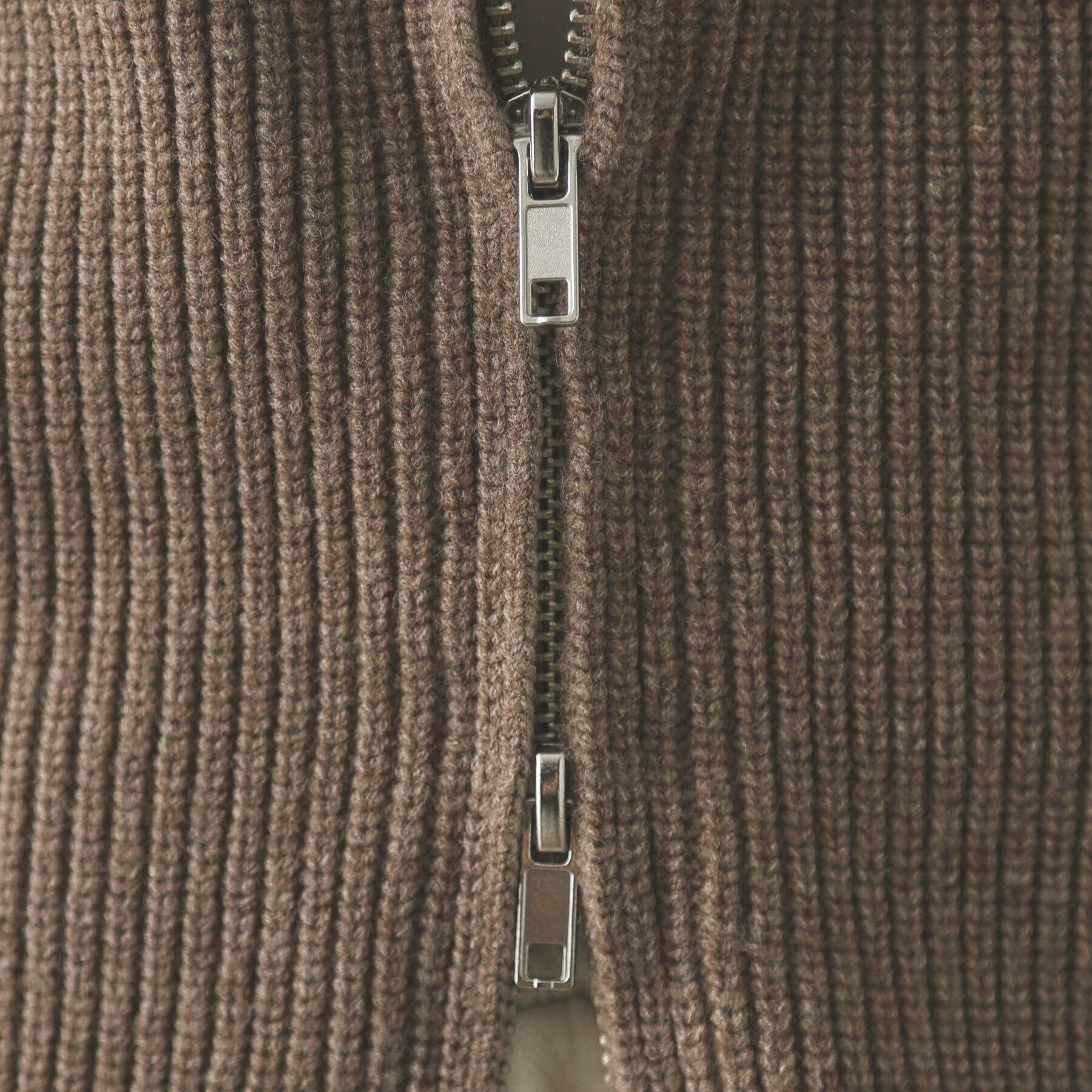 OPAQUE.CLIP「ダブルZIPミドルゲージニットカーディガン【洗濯機洗い可】」|ニット・セーター|