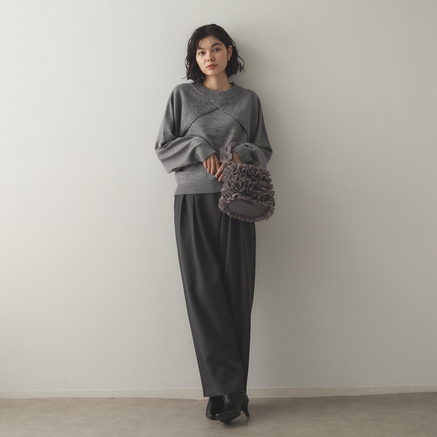 OPAQUE.CLIP「《ツインセット》ボレロ&times;ノースリーブニット【洗濯機洗い可】」|ニット・セーター|