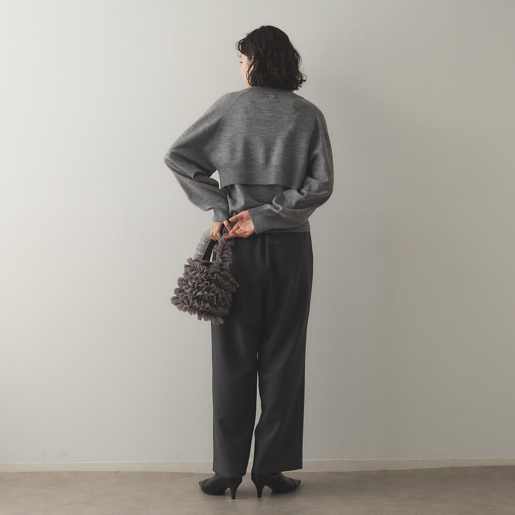 OPAQUE.CLIP「《ツインセット》ボレロ&times;ノースリーブニット【洗濯機洗い可】」|ニット・セーター|