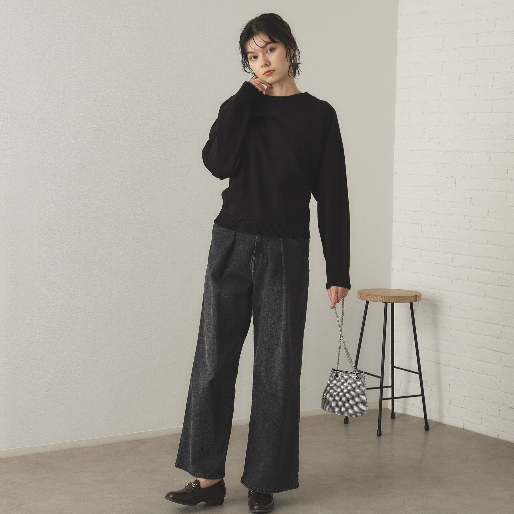 OPAQUE.CLIP「《ツインセット》ボレロ&times;ノースリーブニット【洗濯機洗い可】」|ニット・セーター|