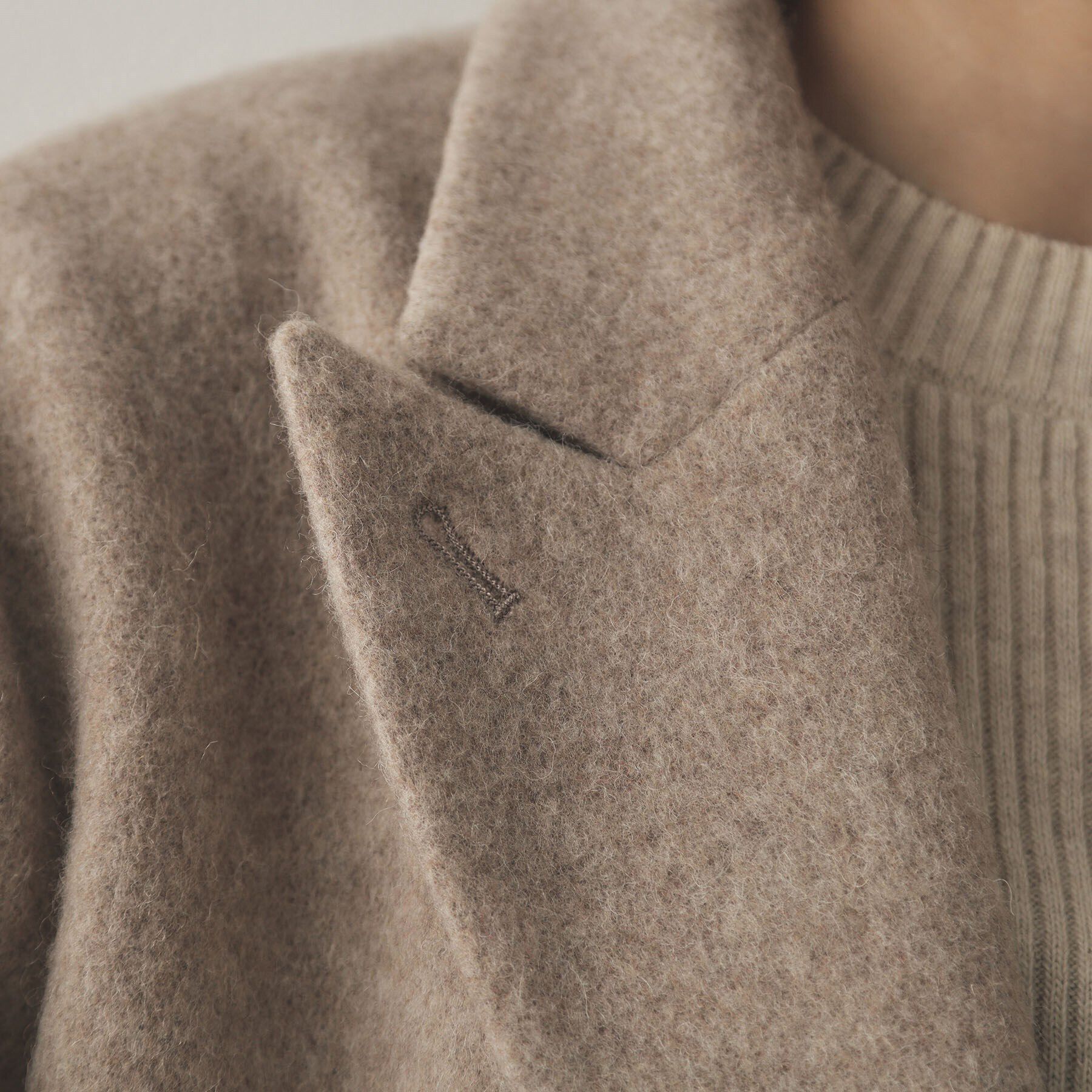 OPAQUE.CLIP「《Oggi掲載》シャギーウール混 テーラードコート」|チェスターコート|