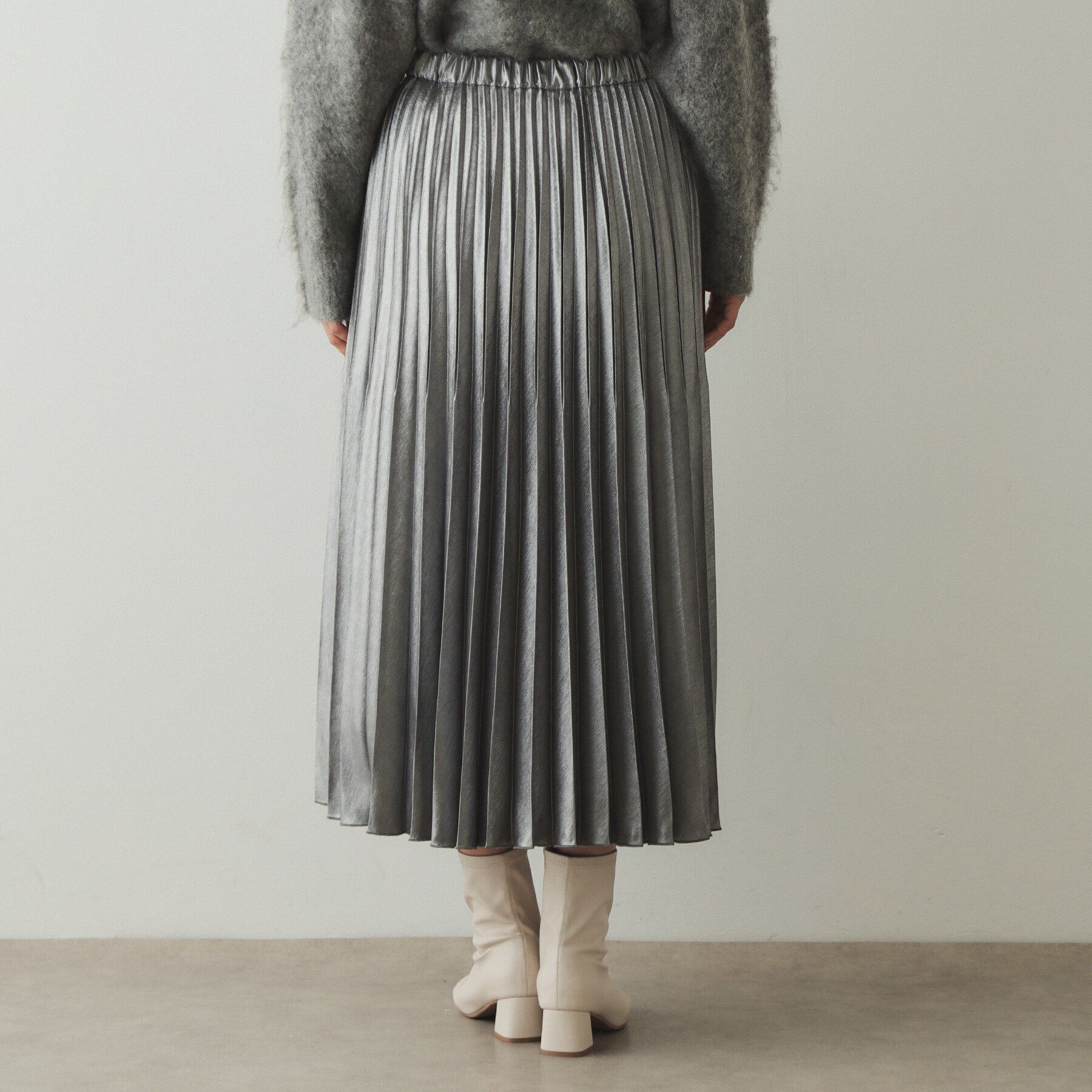 OPAQUE.CLIP「箔プリントイージープリーツスカート【洗濯機洗い可】」|スカート|