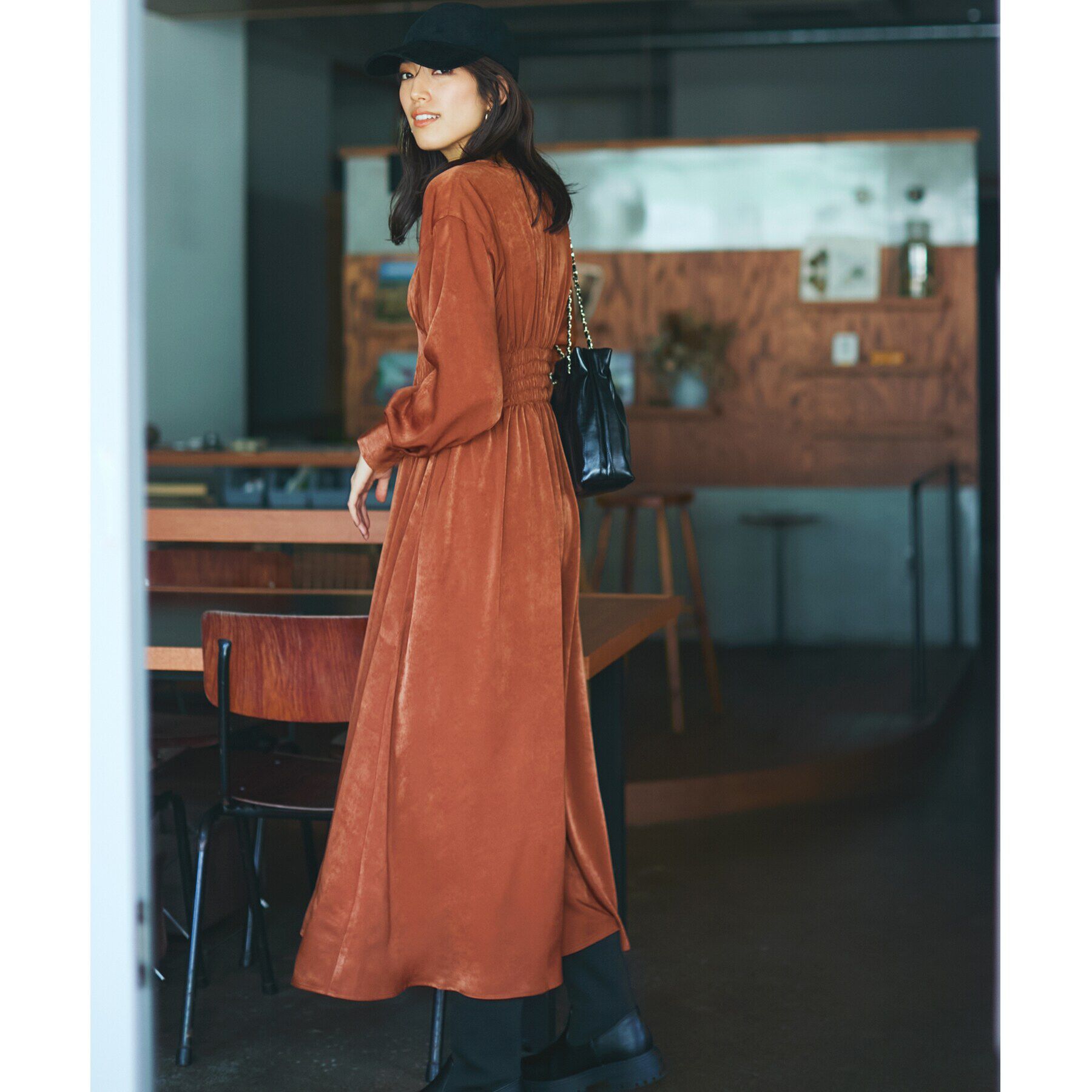 OPAQUE.CLIP「【大草直子さんコラボ】ウエストタックワンピース」|ワンピース|