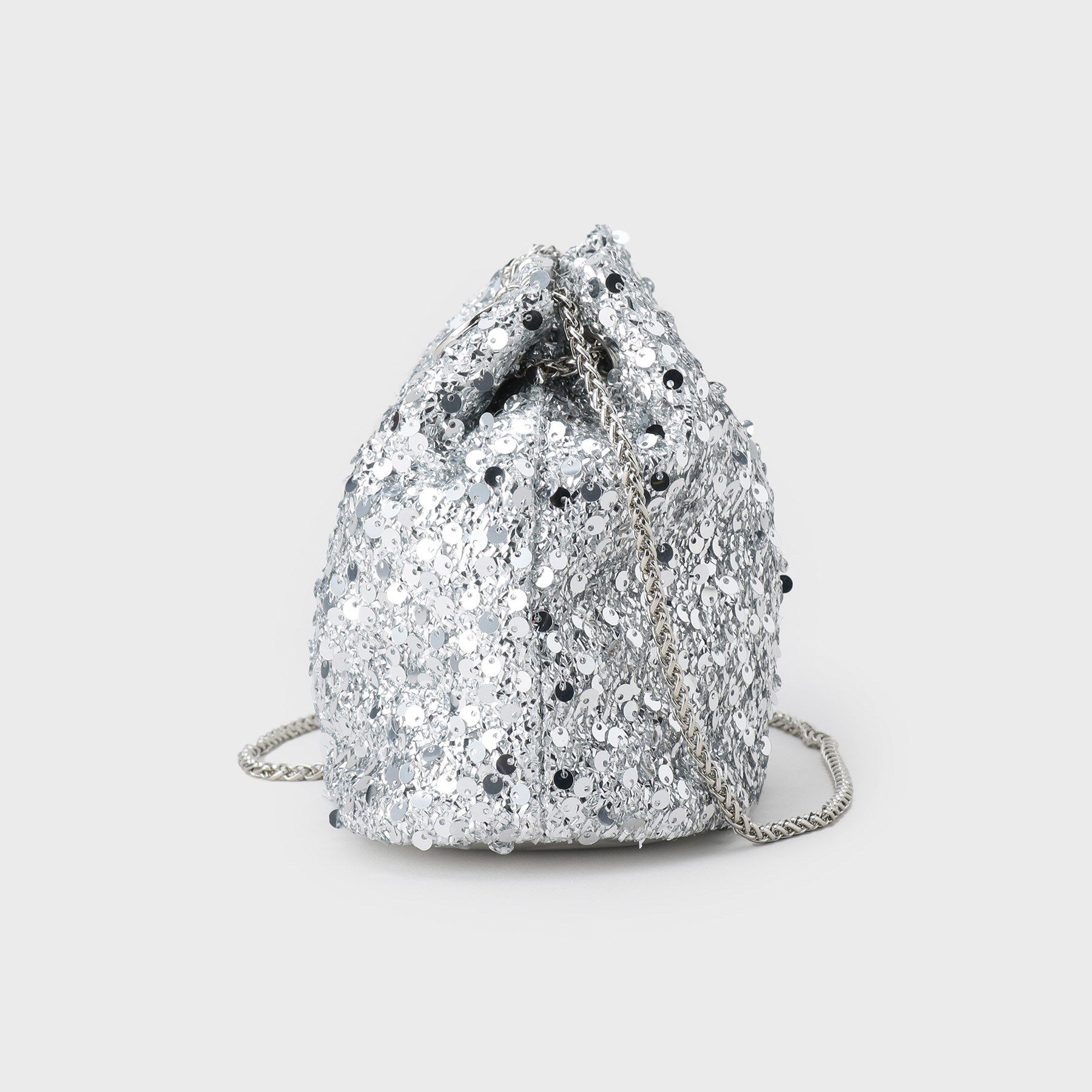 OPAQUE.CLIP「【6色展開】シャイニー素材巾着ミニショルダーバッグ」|ショルダー・メッセンジャー|