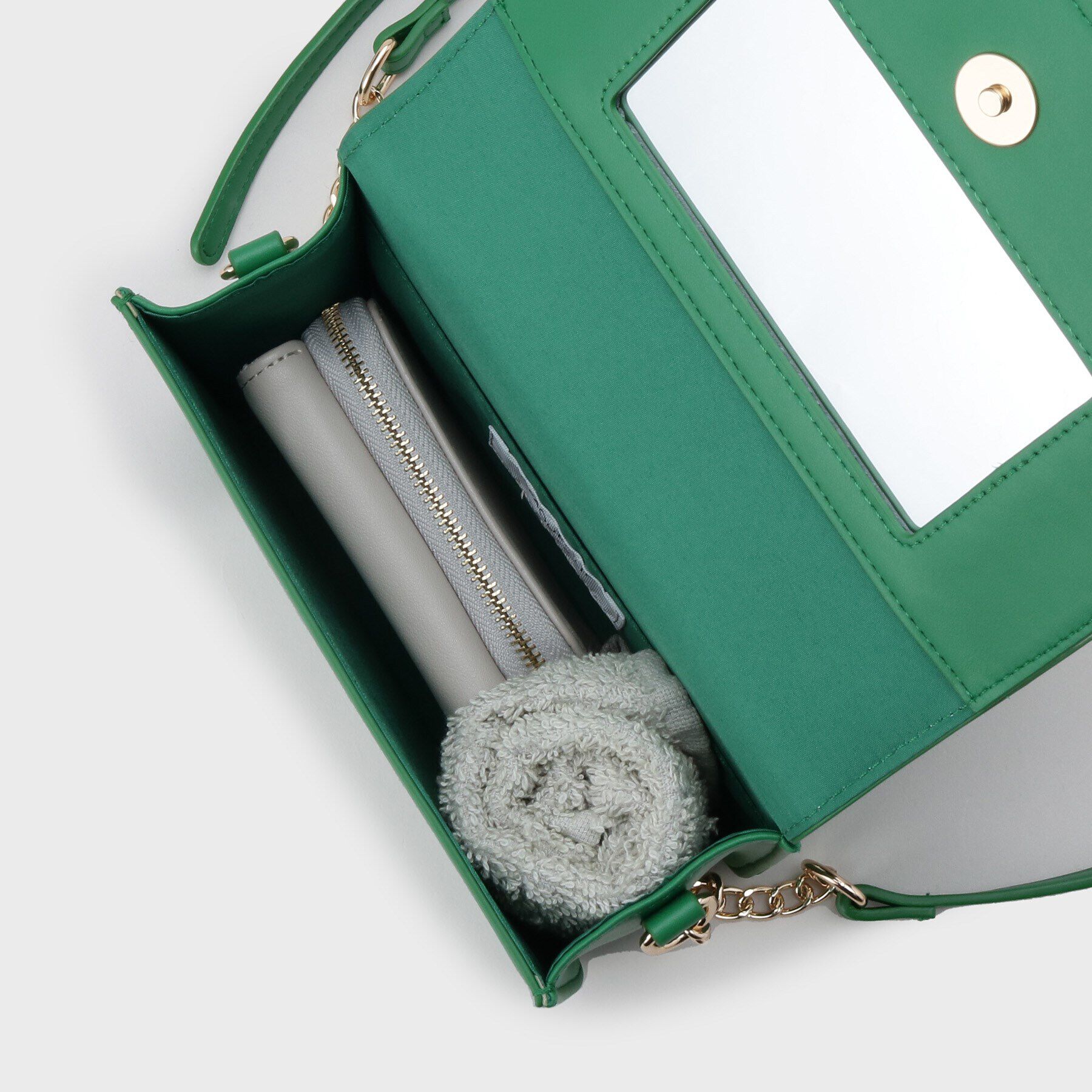 OPAQUE.CLIP「【ミラー付き】デザインバックルミニショルダーバッグ」|ショルダー・メッセンジャー|