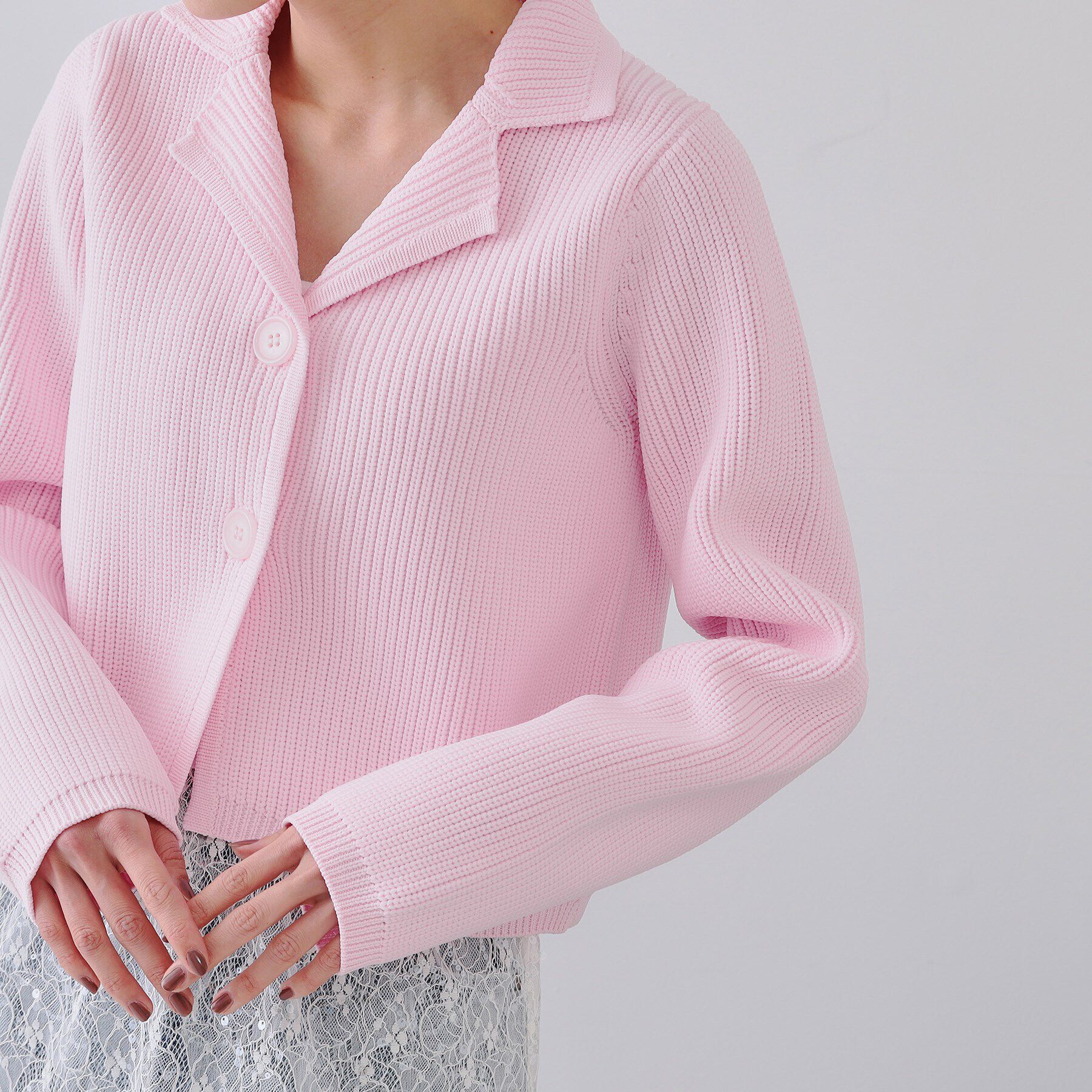 OPAQUE.CLIP「ショートニットカーディガン【洗濯機洗い可/抗ピル】」|カーディガン|