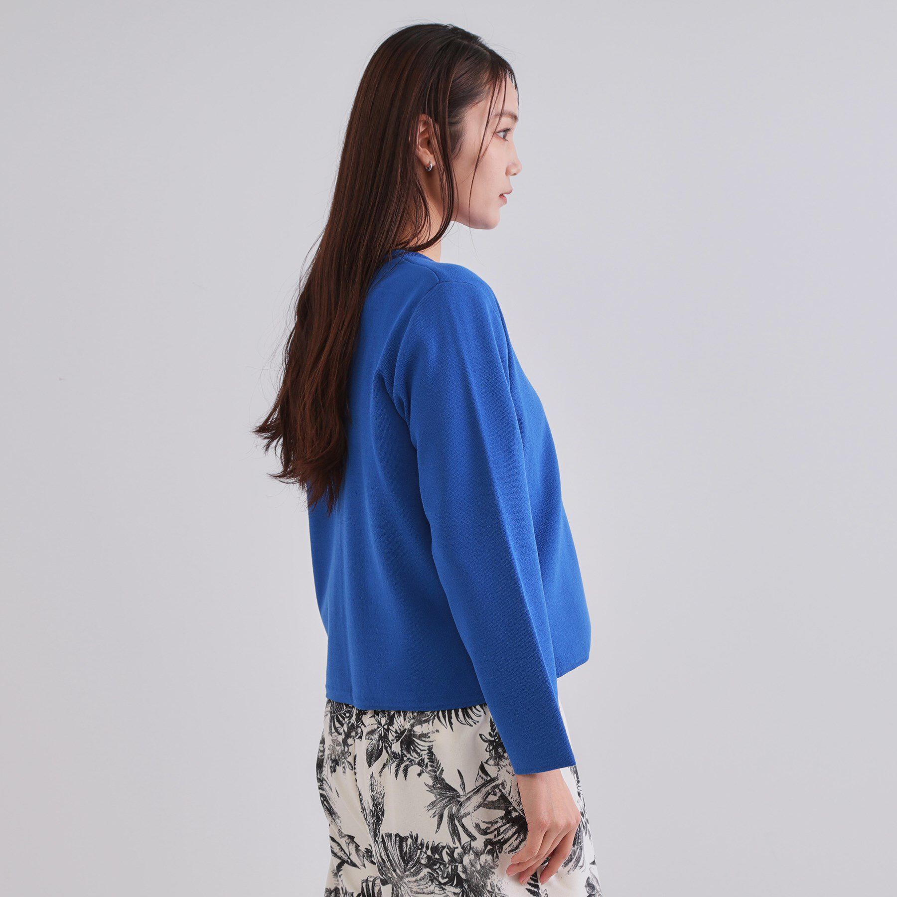 OPAQUE.CLIP「スナップボタンショートニットカーディガン【洗濯機洗い可】」|カーディガン|