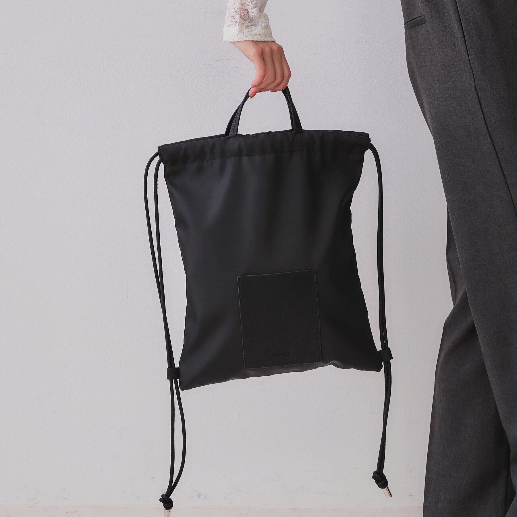 OPAQUE.CLIP「【A4サイズ対応】フロントポケットデザインナップザック」|リュック|