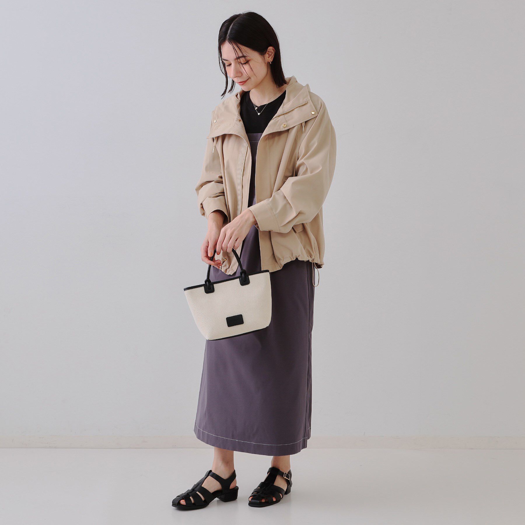 OPAQUE.CLIP「【2WAY】キャンバストリミングトートバッグ」|トートバッグ|