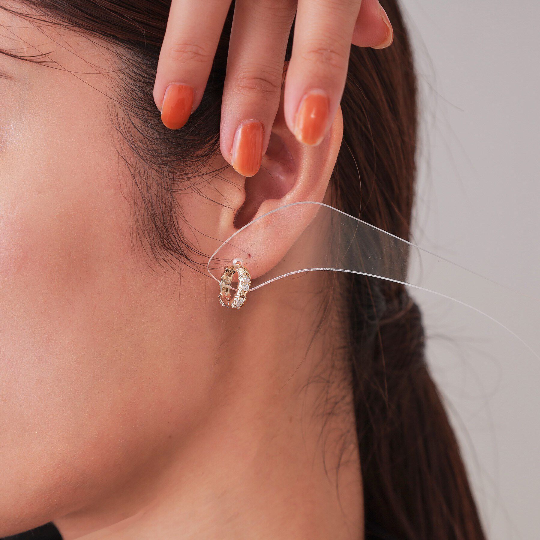 OPAQUE.CLIP「ビジューワンタッチピアス」|ピアス|