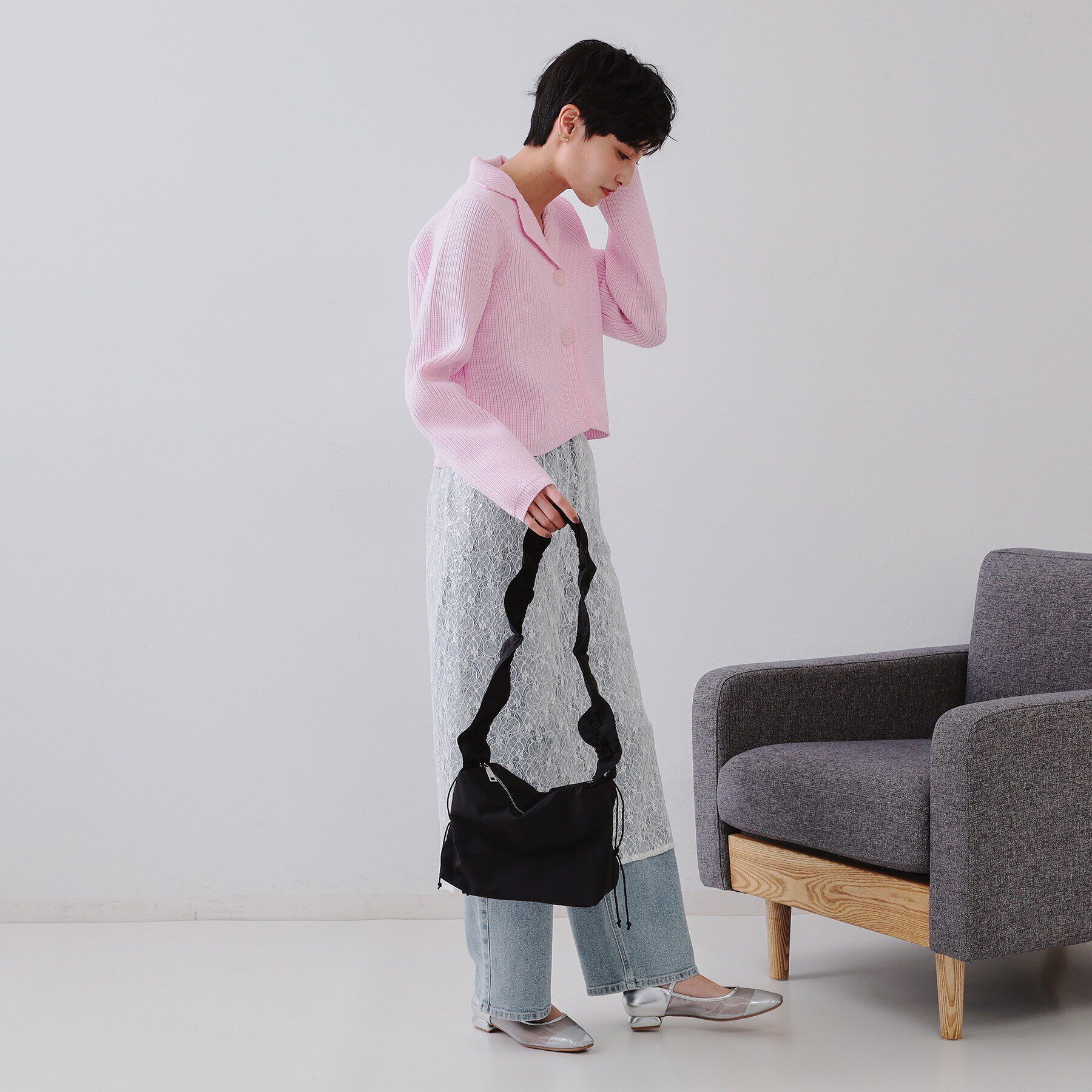 OPAQUE.CLIP「【2WAY】フリルワンハンドルショルダーバッグ」|ショルダー・メッセンジャー|