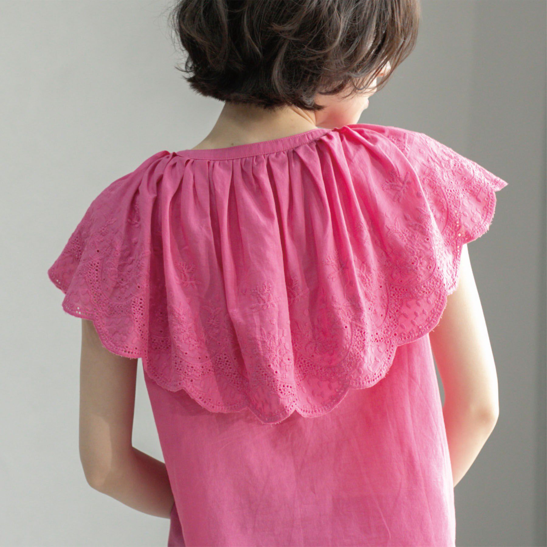 OPAQUE.CLIP「刺繍レースカラーブラウス」|シャツ・ブラウス|