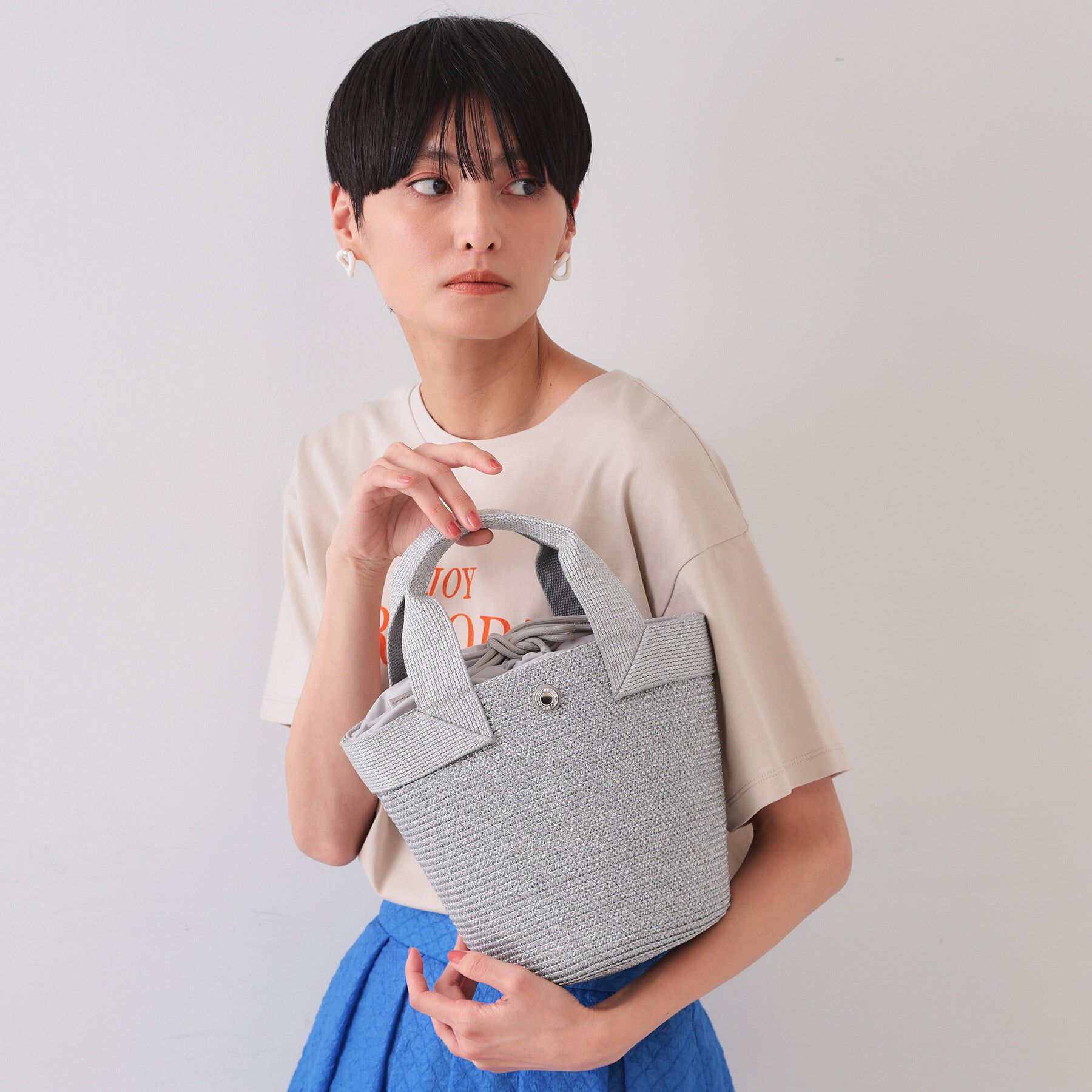 OPAQUE.CLIP「バスケット調デザインテープミニトートバッグ」|トートバッグ|