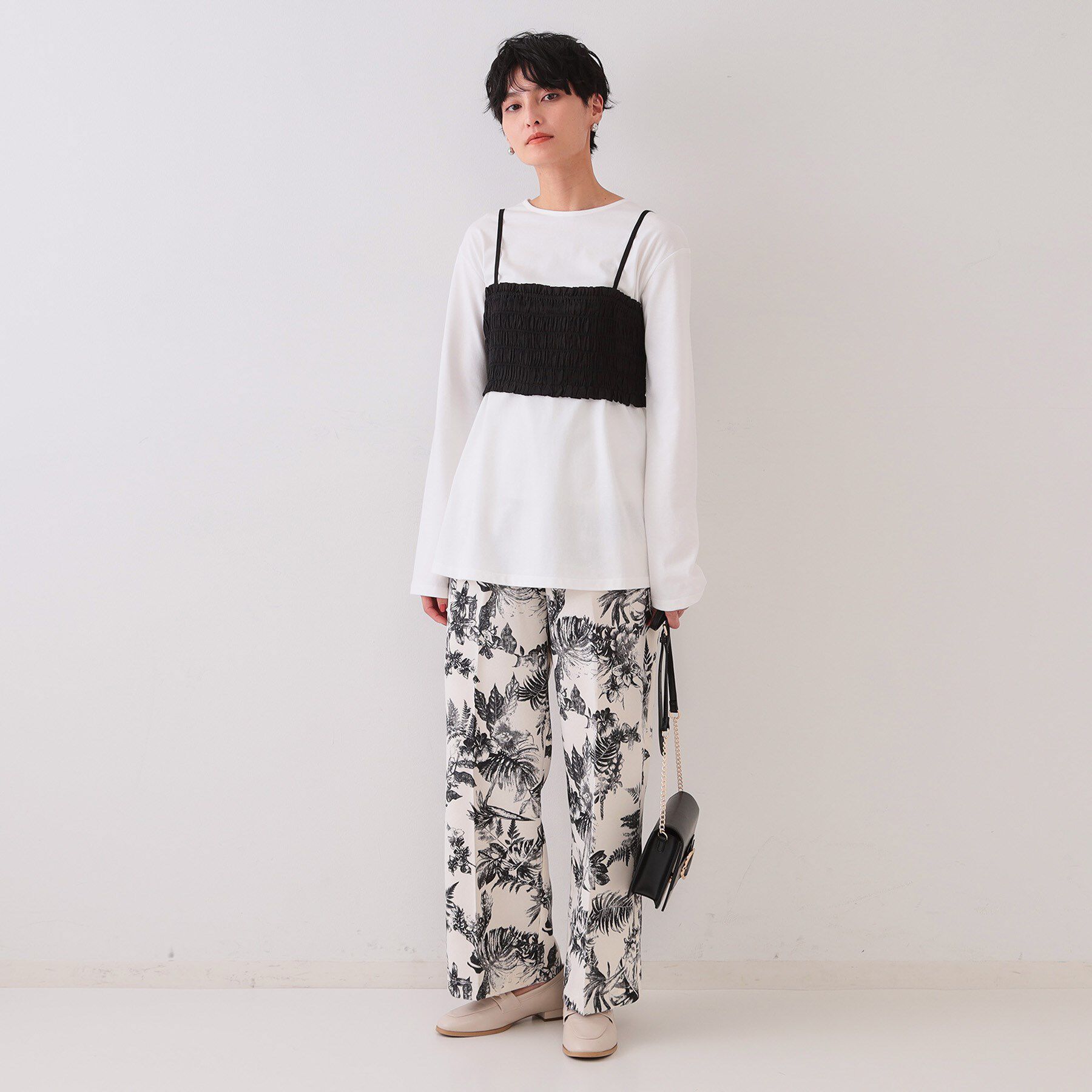 OPAQUE.CLIP「ボタニカルプリントイージーパンツ【洗濯機洗い可】」|その他|