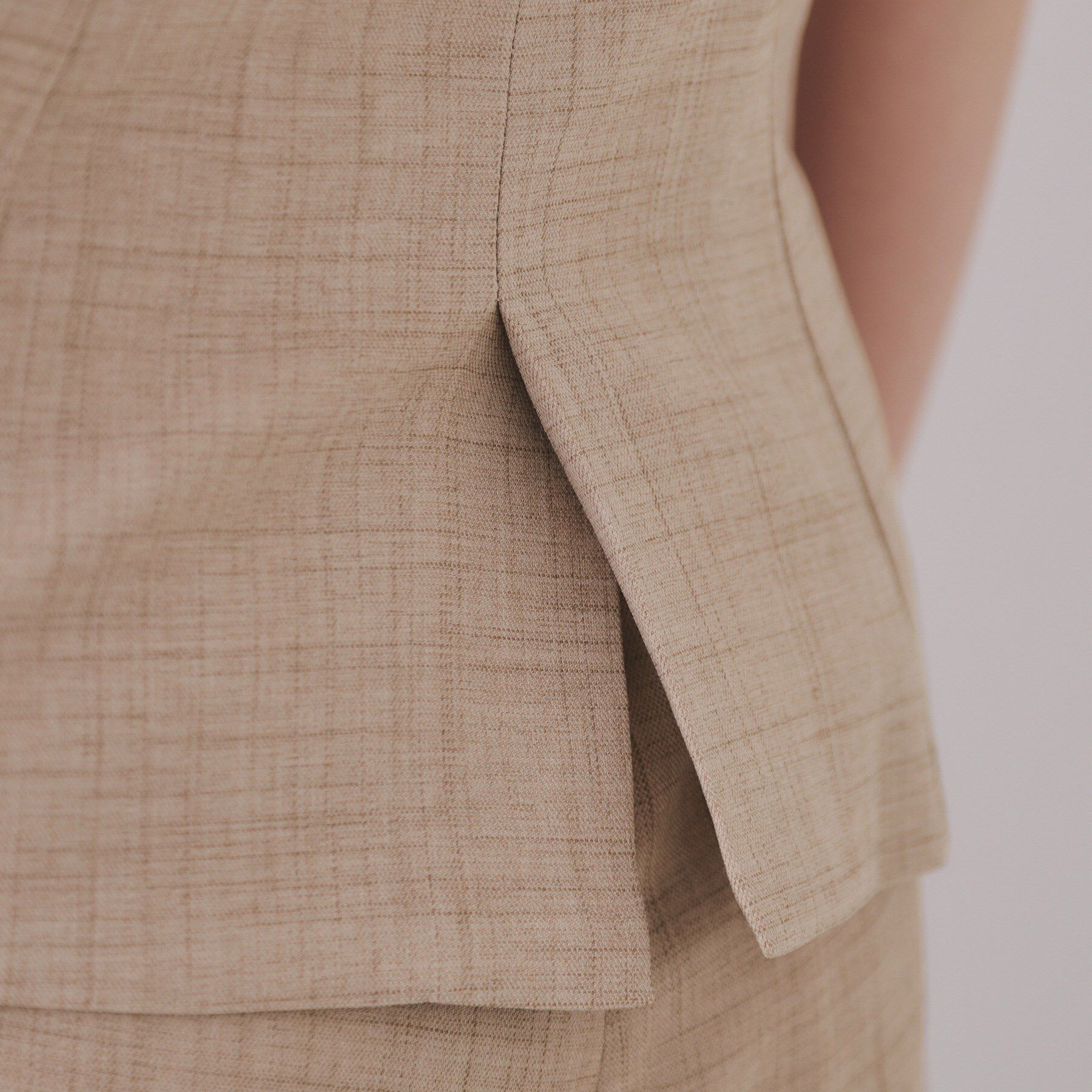 OPAQUE.CLIP「メランジビスチェ風ジレ/セットアップ対応可【洗濯機洗い可】」|ベスト・ジレ|