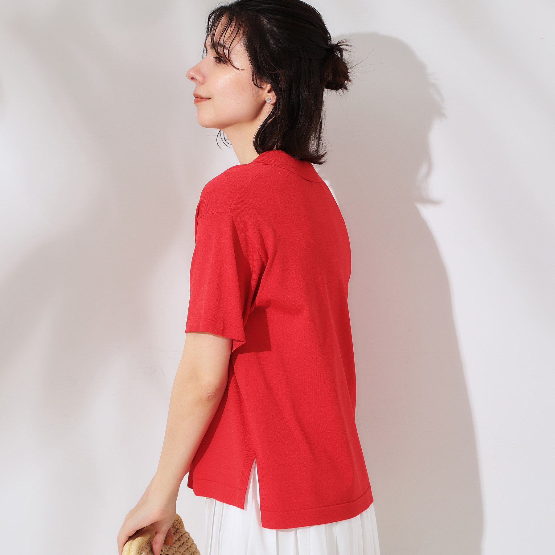 OPAQUE.CLIP「スキッパーニット【UV/接触冷感/抗ピル/洗濯機洗い可】」|ニット・セーター|