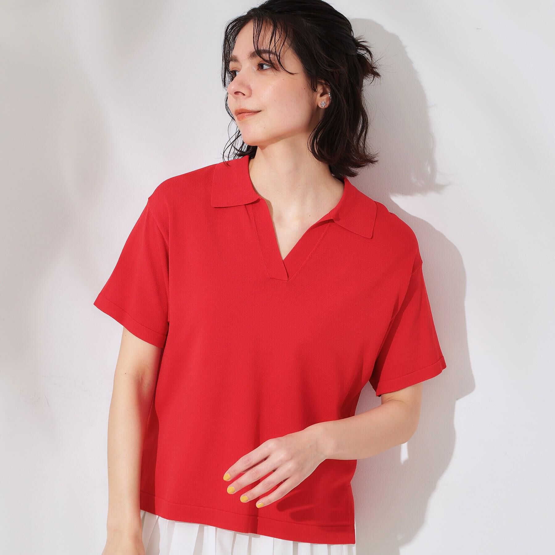 OPAQUE.CLIP「スキッパーニット【UV/接触冷感/抗ピル/洗濯機洗い可】」|ニット・セーター|