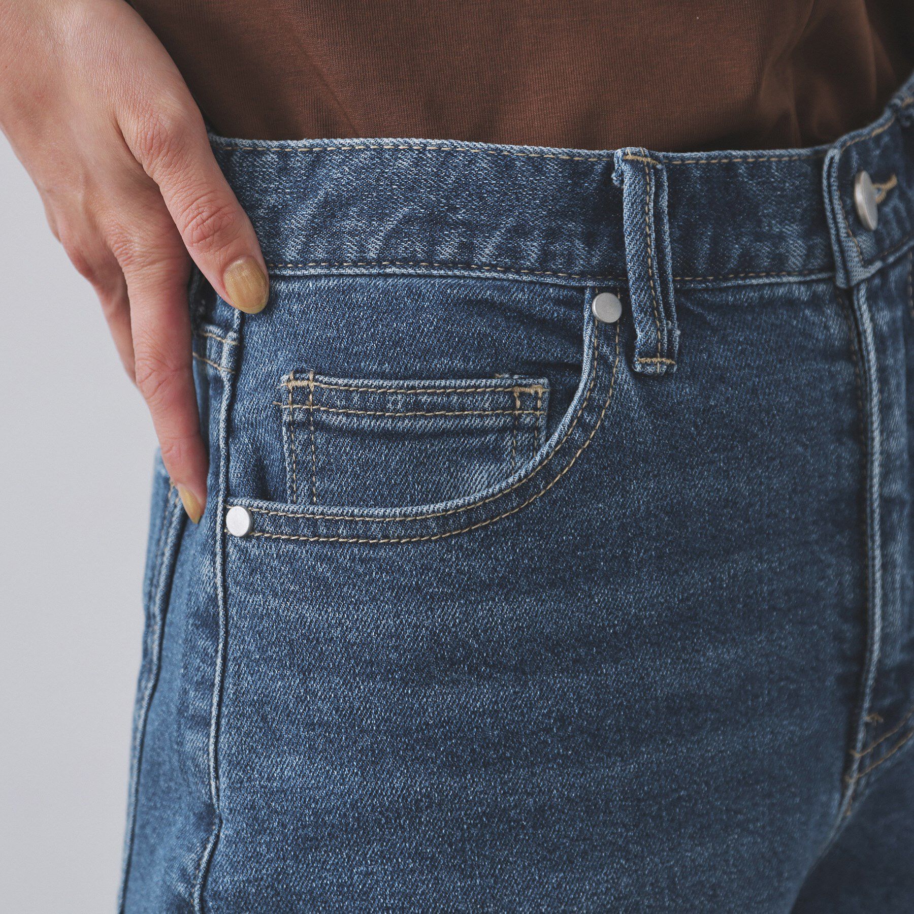 OPAQUE.CLIP「《SS-LLサイズ》ストレッチバギーデニム【洗濯機洗い可】」|デニム|