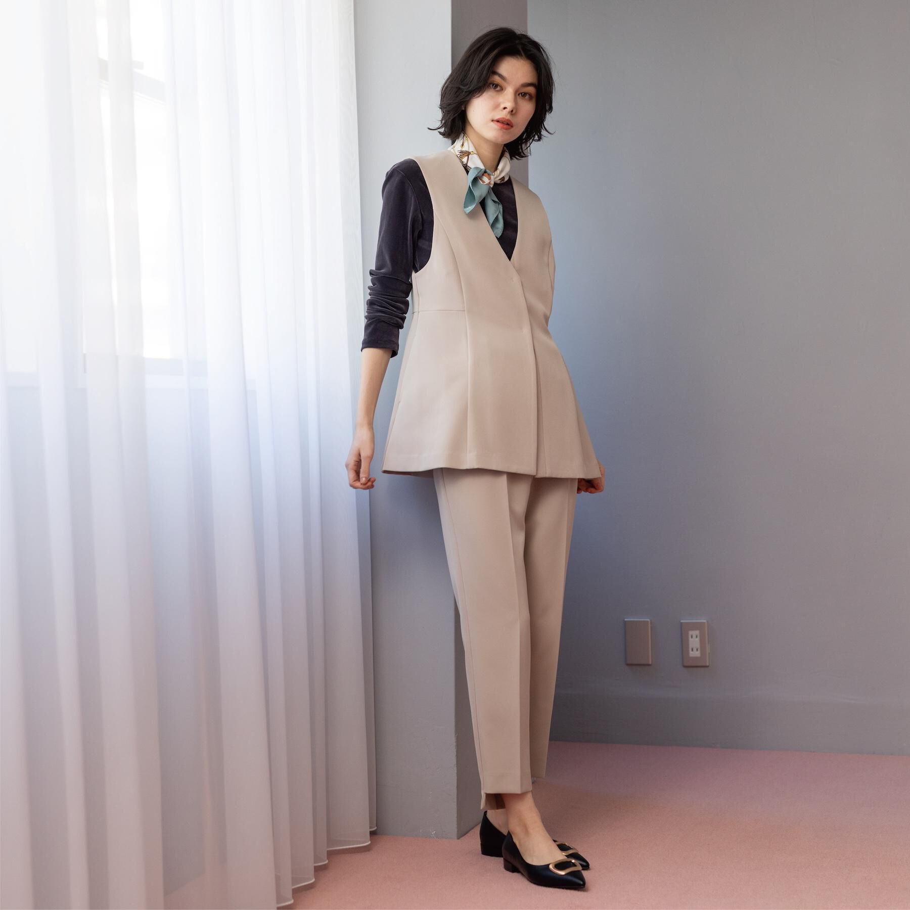 OPAQUE.CLIP「ステップヘムテーパードパンツ／セットアップ対応可【洗濯機OK】」|その他|