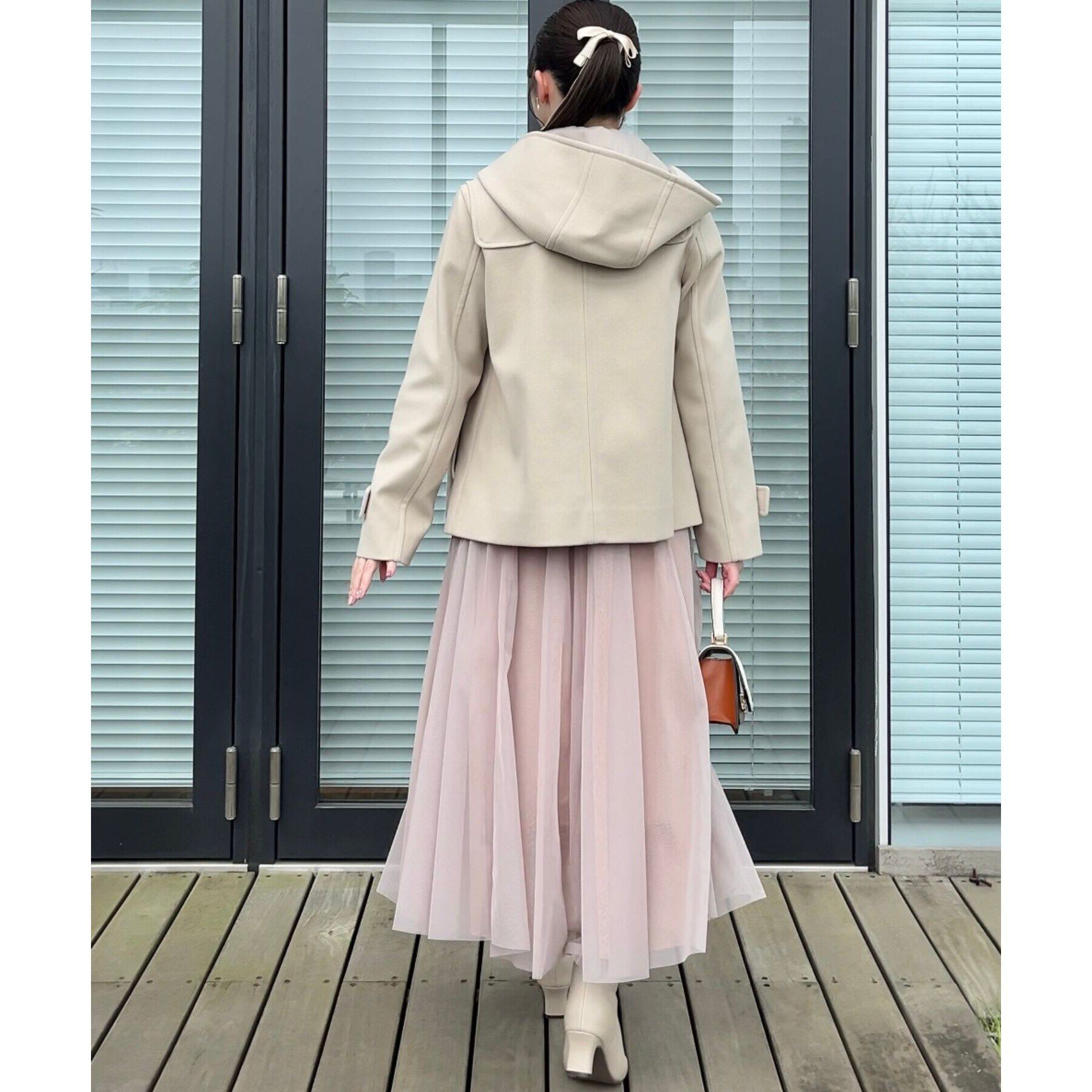 Couture broach「【きれいめ通勤にも、カジュアルにも】ショートダッフルコート」|ダッフルコート|