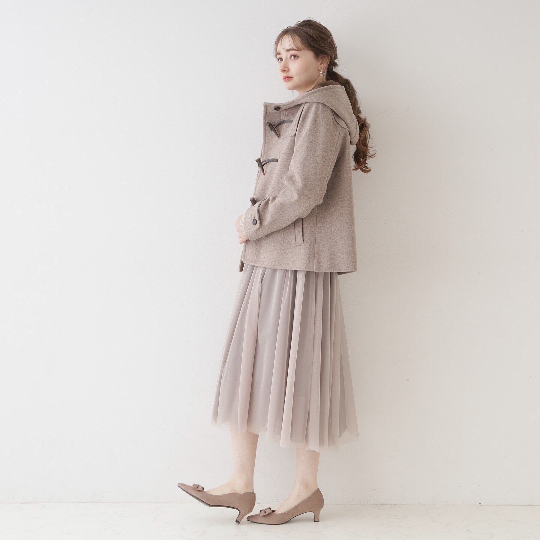 Couture broach「【きれいめ通勤にも、カジュアルにも】ショートダッフルコート」|ダッフルコート|