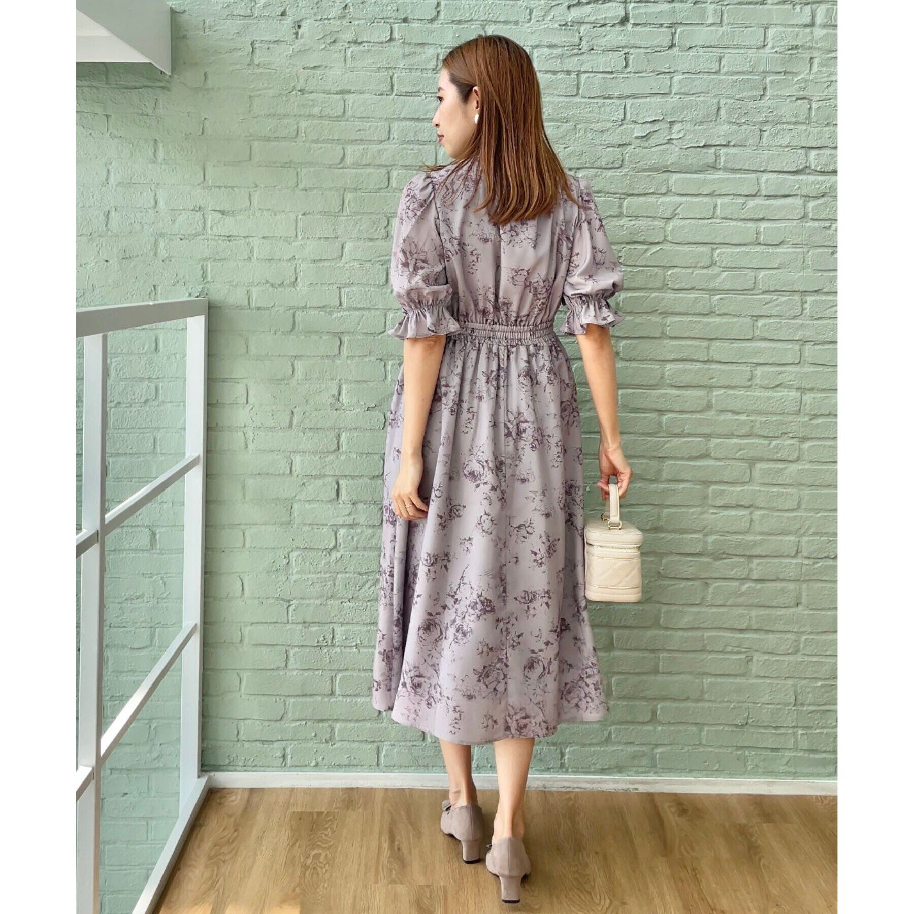 Couture broach「【オトナのためのクラシカルワンピ】花柄5分袖ワンピース」|ワンピース|