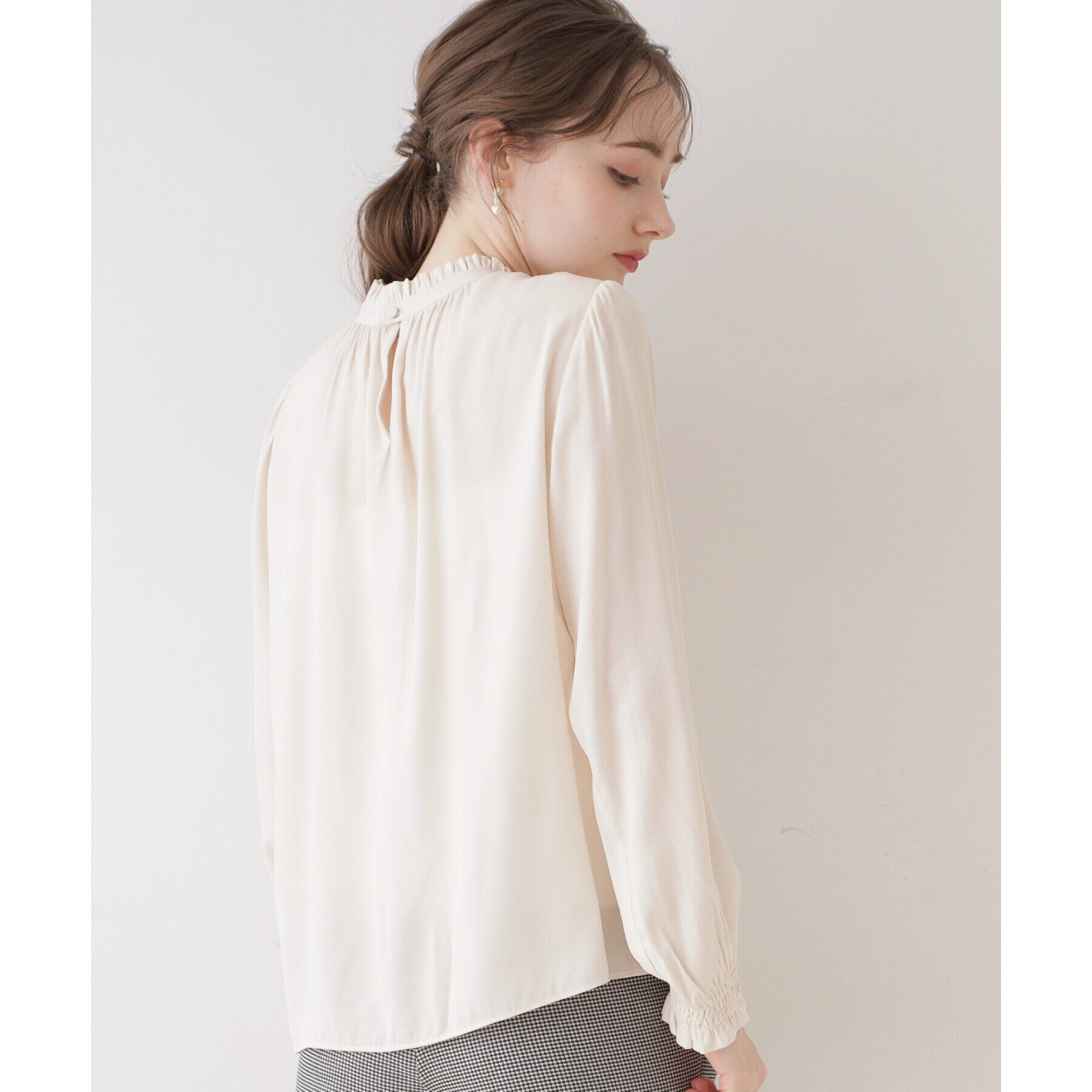 Couture broach「【名品通勤ブラウス】RTピケシャーリングブラウス」|シャツ・ブラウス|
