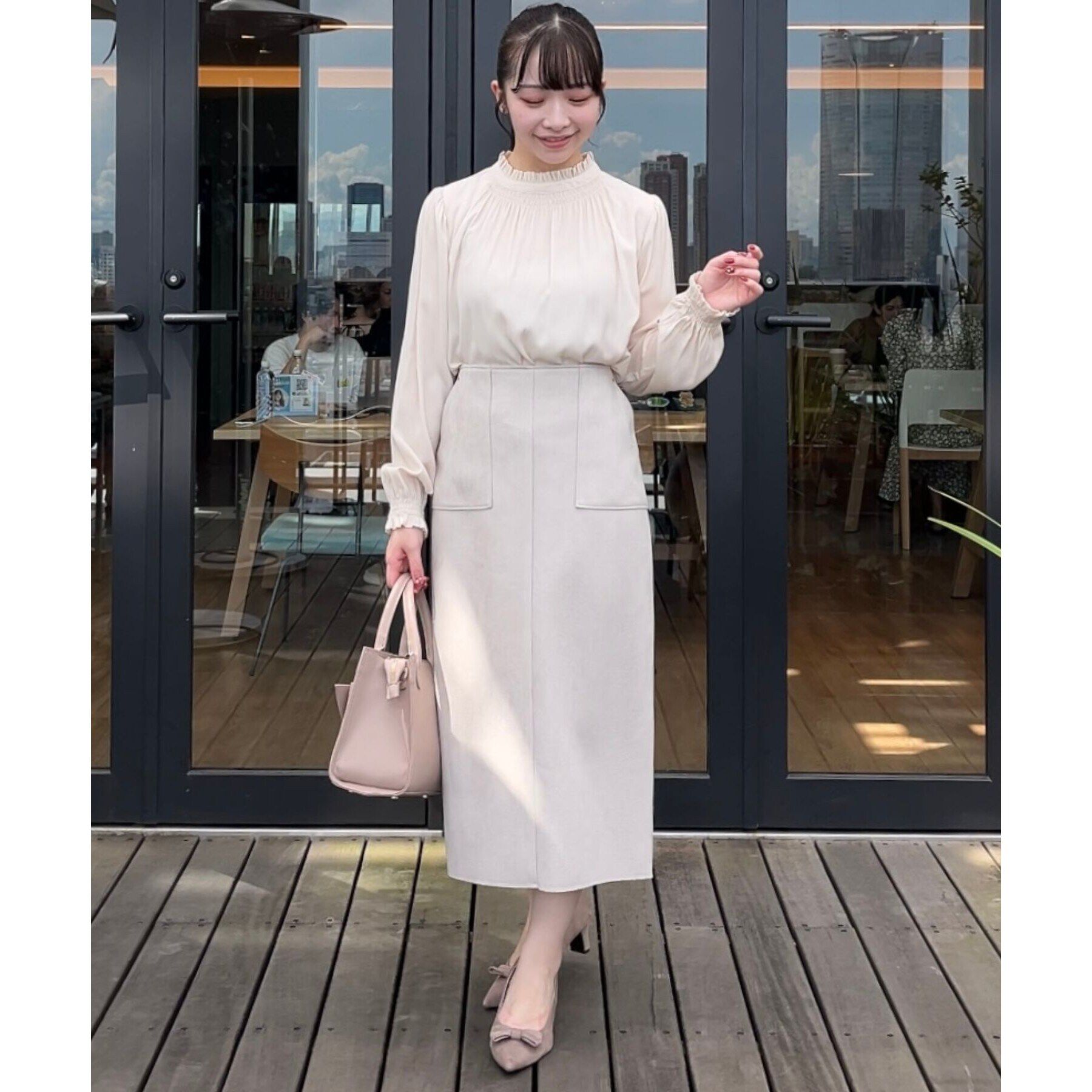 Couture broach「【名品通勤ブラウス】RTピケシャーリングブラウス」|シャツ・ブラウス|