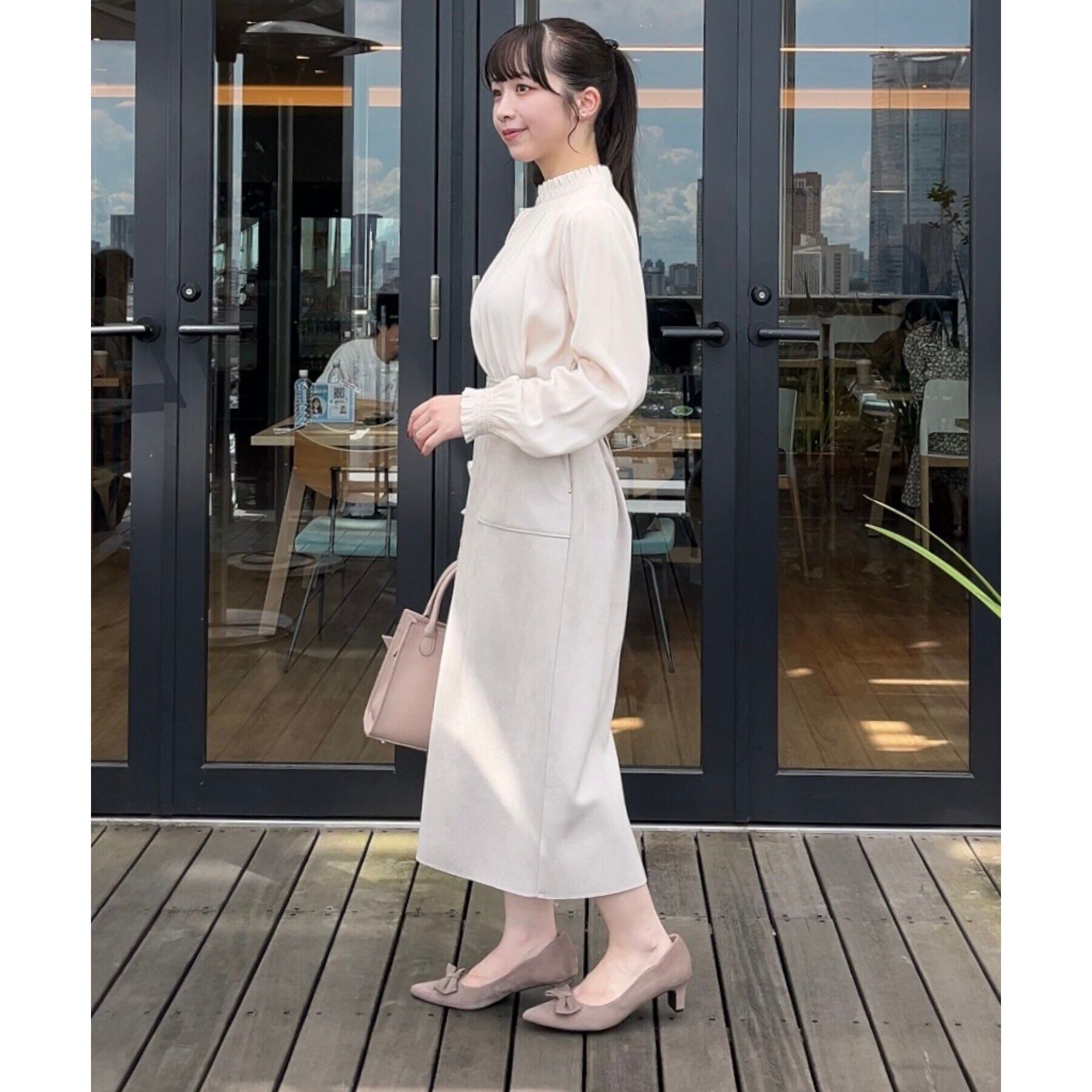 Couture broach「【名品通勤ブラウス】RTピケシャーリングブラウス」|シャツ・ブラウス|