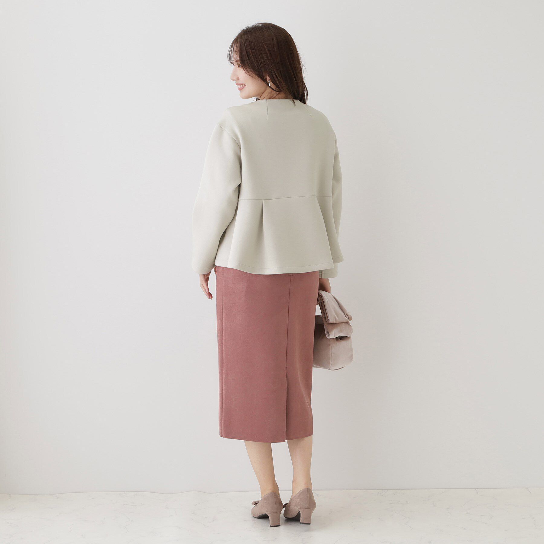 Couture broach「ダンボールペプラムジャケット」|ノーカラージャケット|