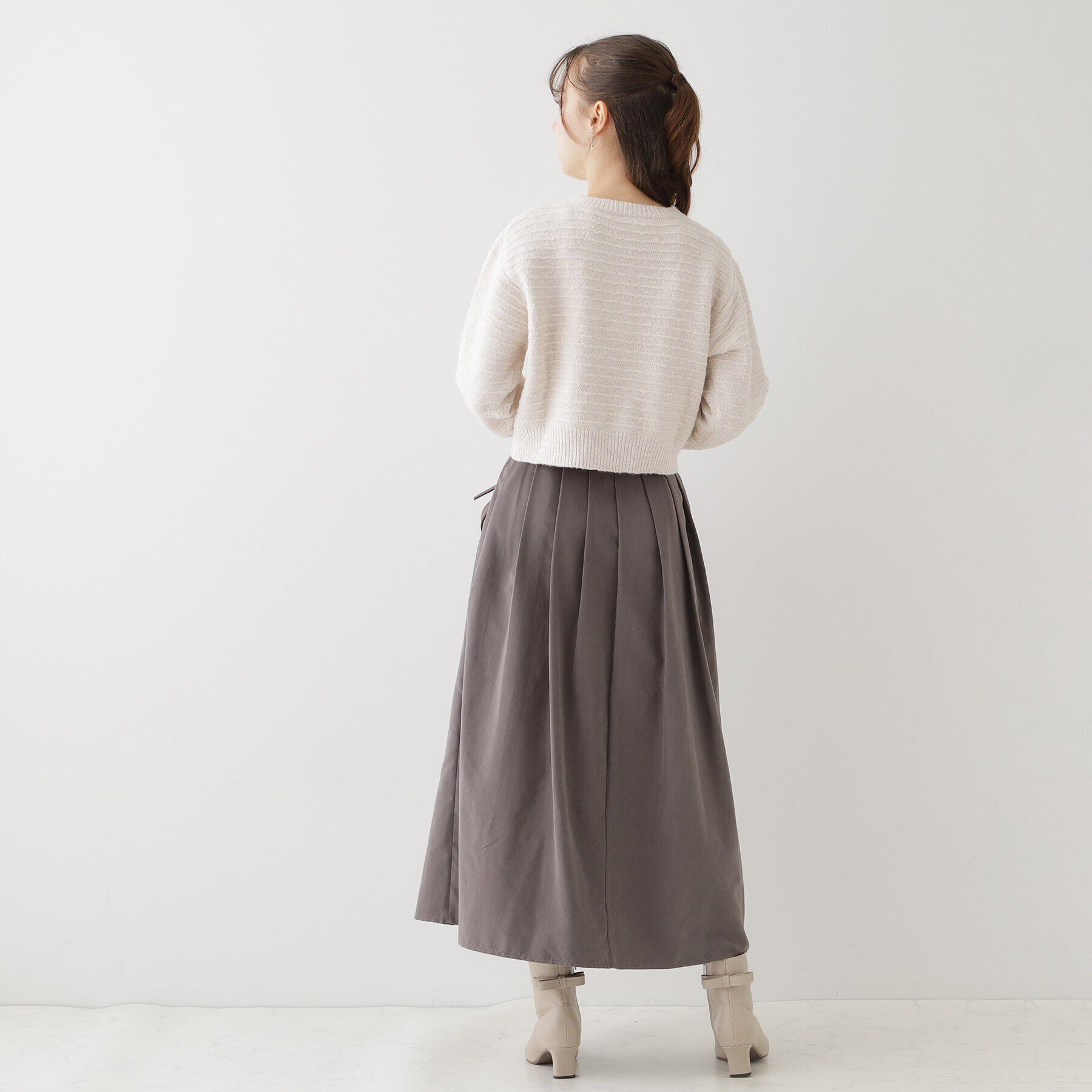 Couture broach「【上品な着こなしが叶う】ツイード風ニットジャケットカーディガン」|カーディガン|