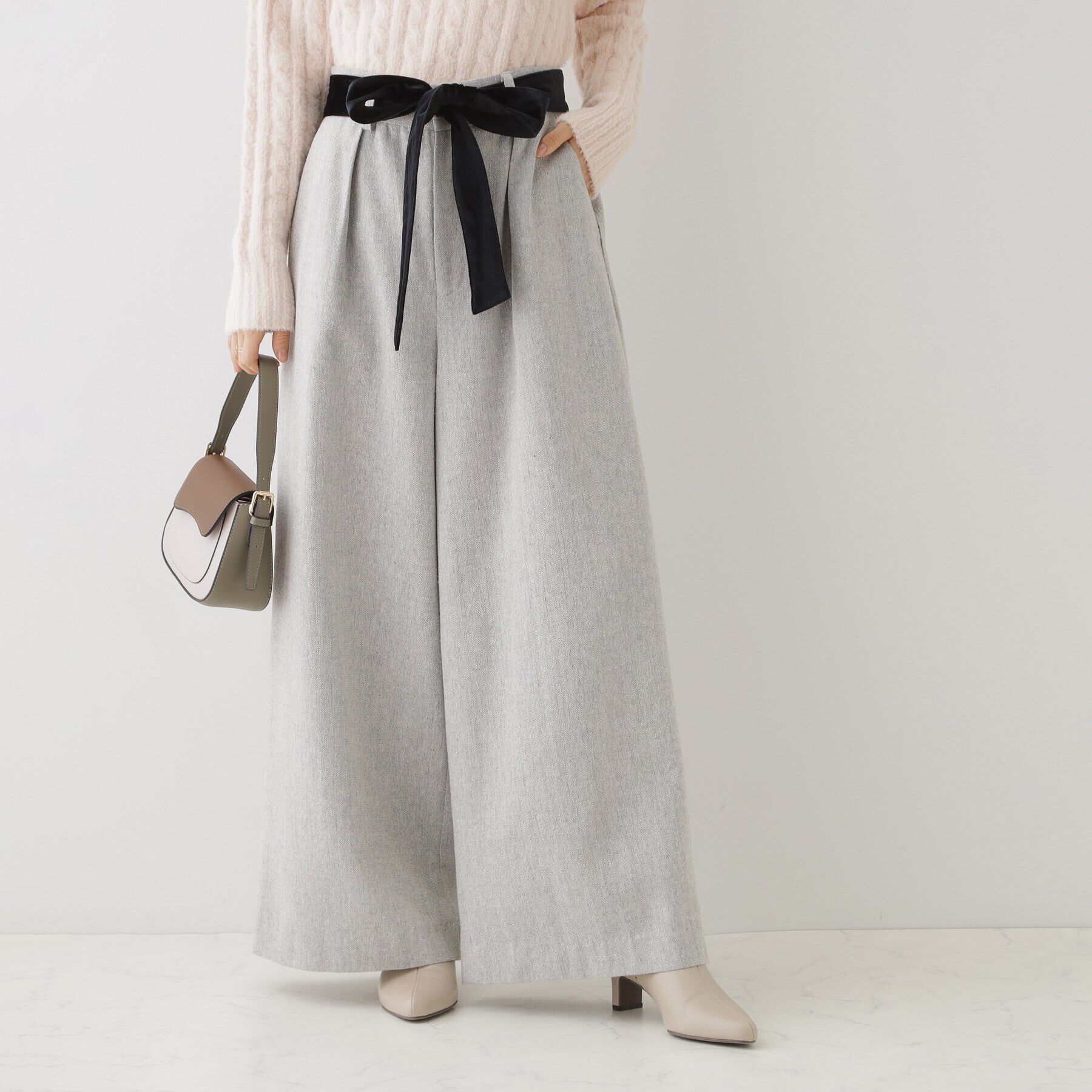 Couture broach「【映えるワイドパンツ】ラメツイードワイドパンツ」|その他|ﾗｲﾄｸﾞﾚｰ(011)