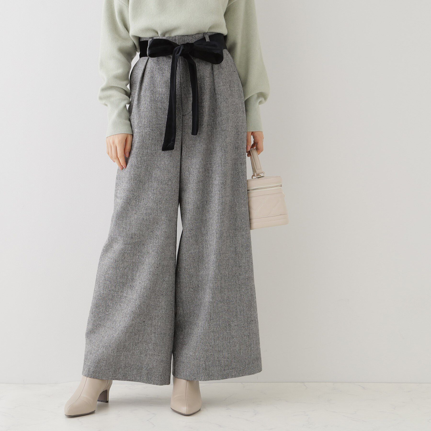 Couture broach「【映えるワイドパンツ】ラメツイードワイドパンツ」|その他|