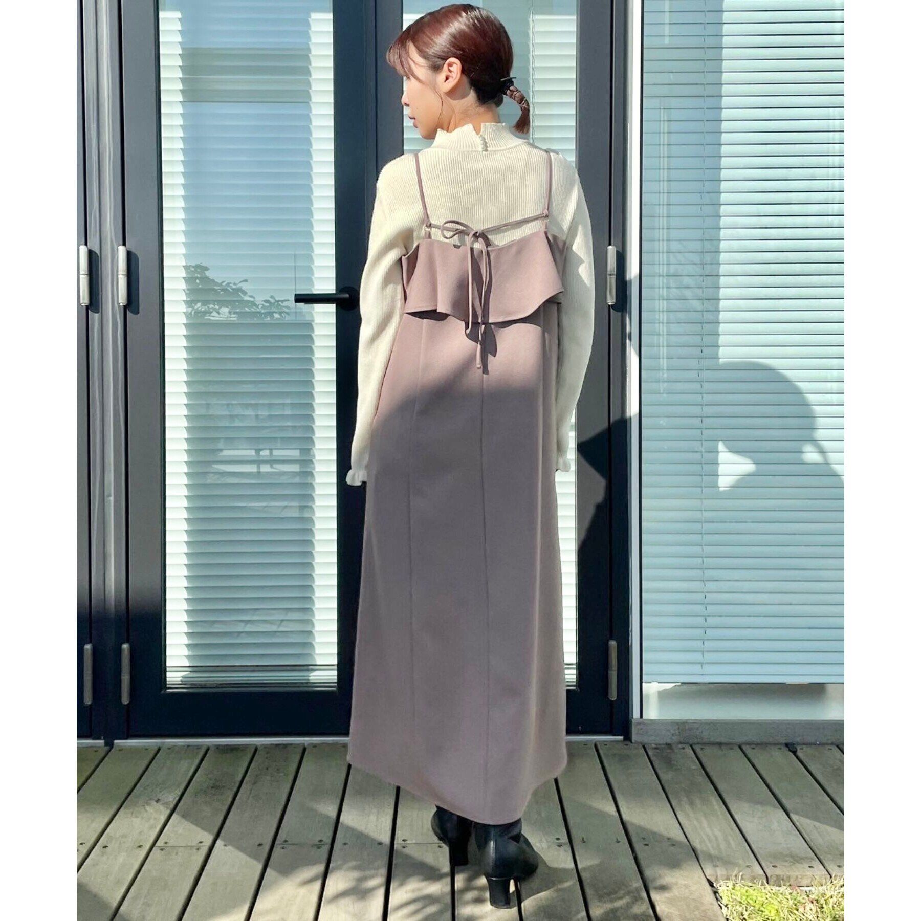 Couture broach「【スッキリ華奢みえが叶う】フレアデザインキャミワンピース」|ワンピース|