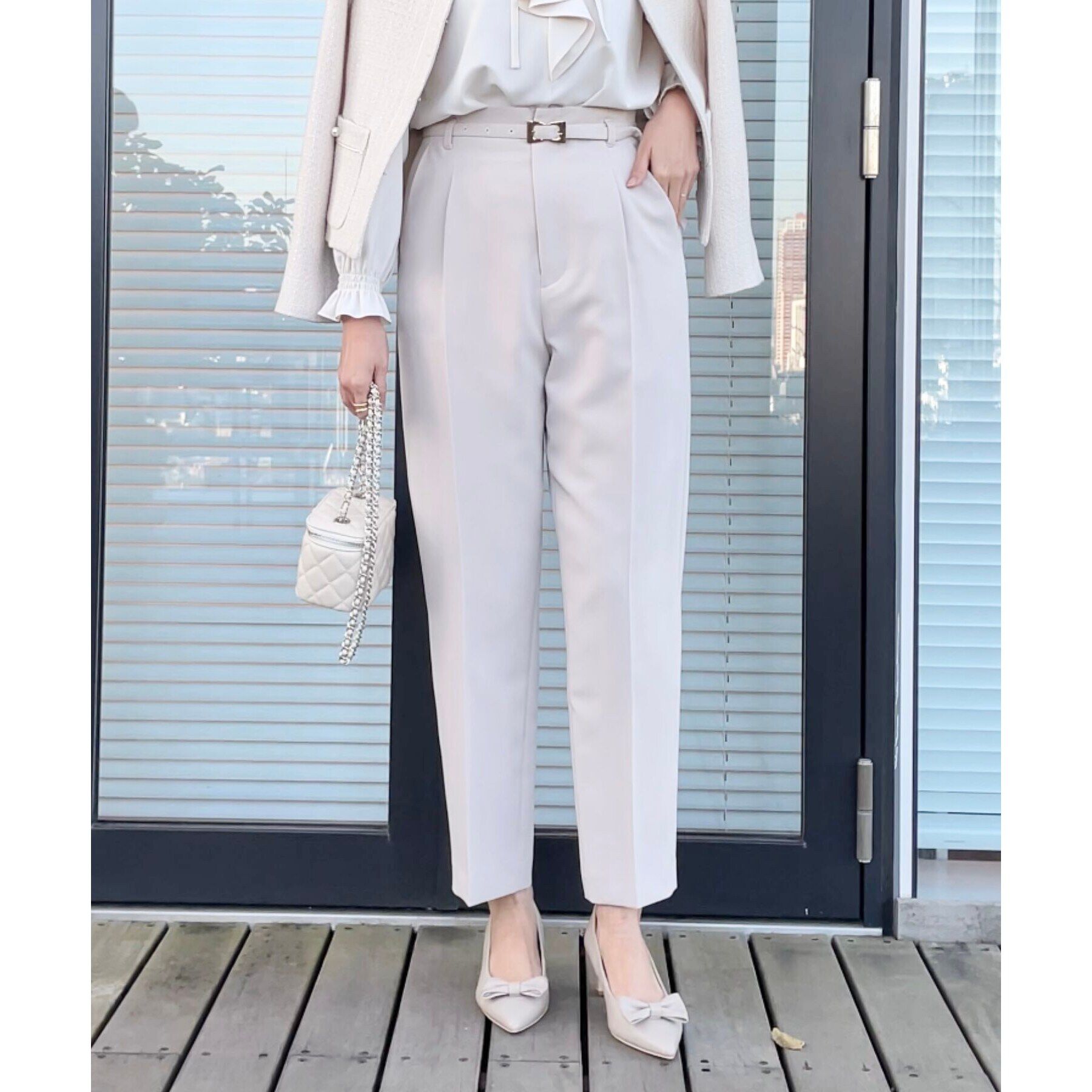 Couture broach「【セレモニーシーン/お仕事にも】ダブルクロステーパードパンツ」|その他|